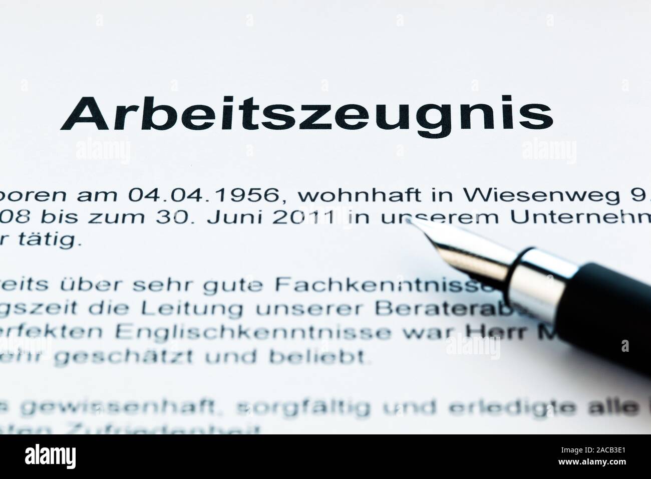 Job reference in German language Stock Photo - Alamy