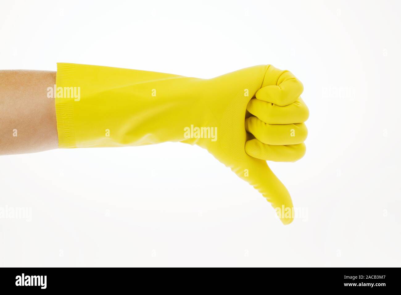 Glove of a cleaning woman Stock Photo Alamy
