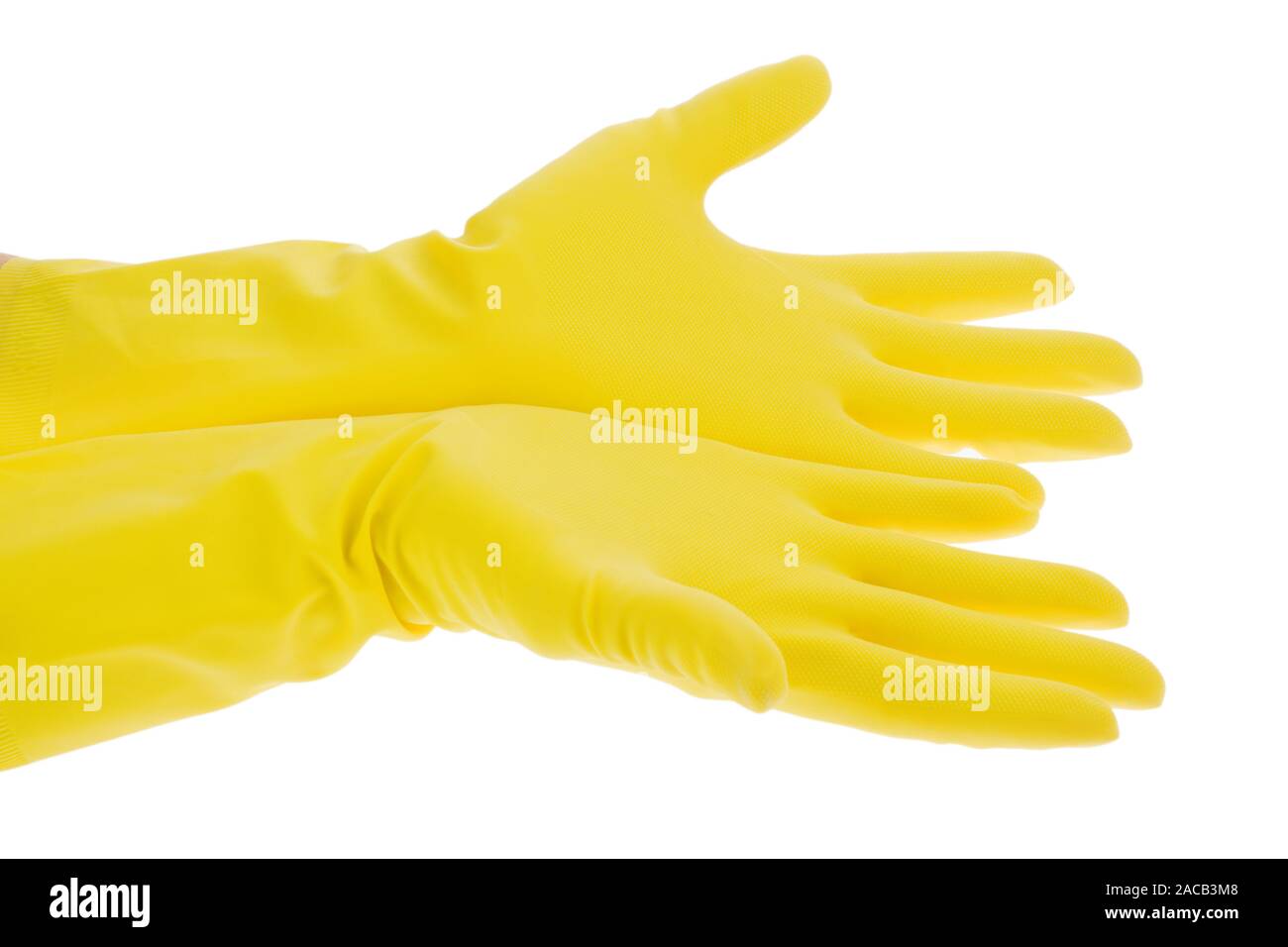 Glove of a cleaning woman Stock Photo Alamy