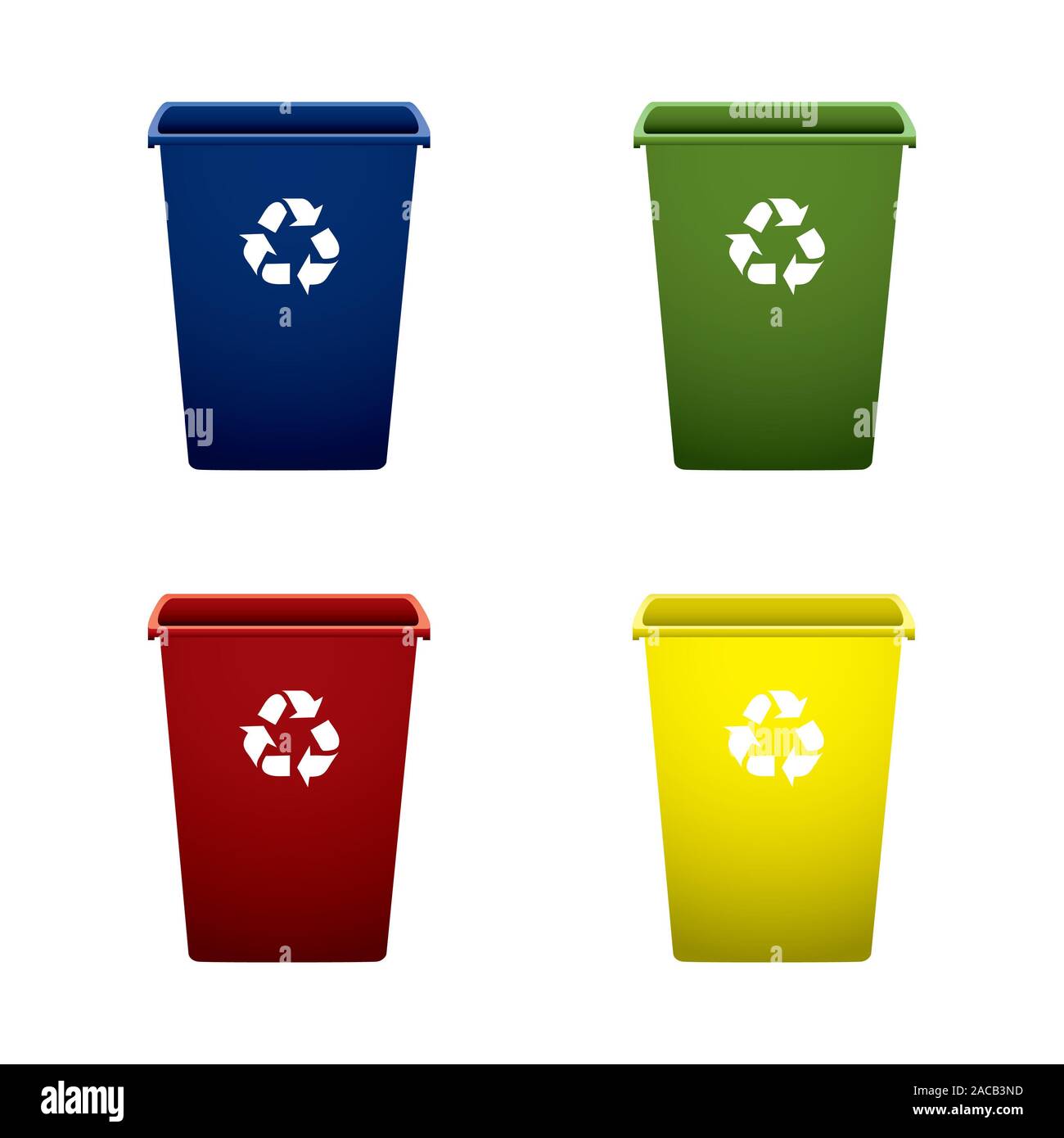 Plastic recycle trash can Stock Photo Alamy