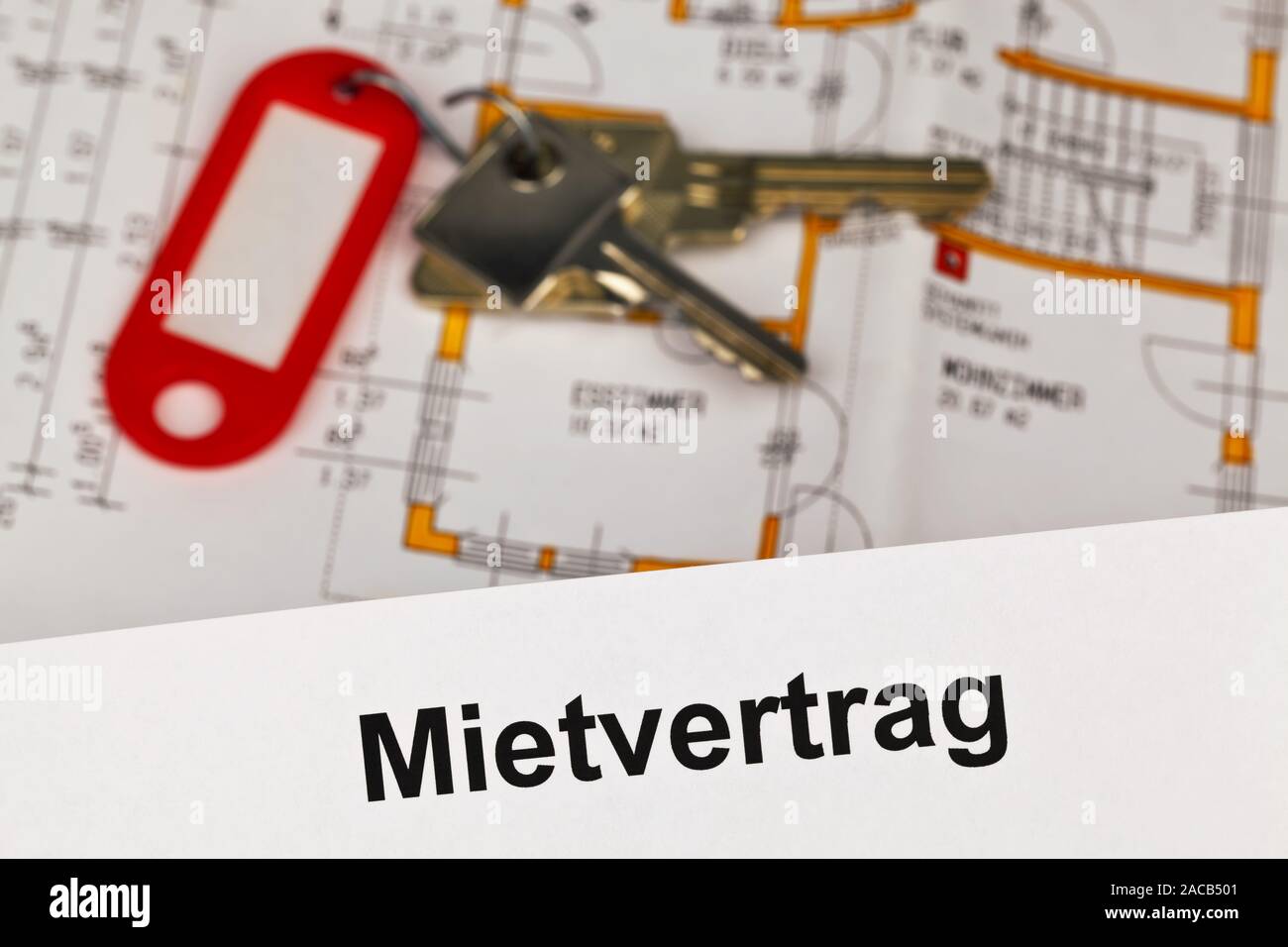 Rental contract in German language Stock Photo Alamy