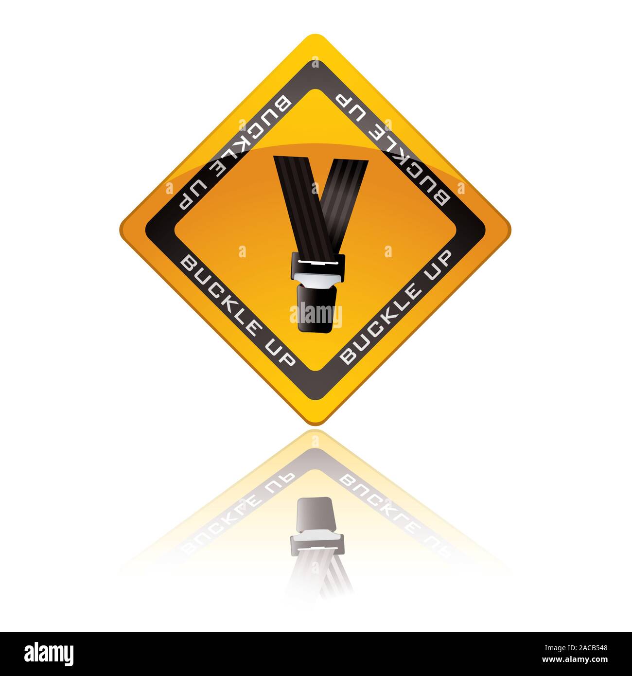 Seat belt warning sign Stock Photo Alamy