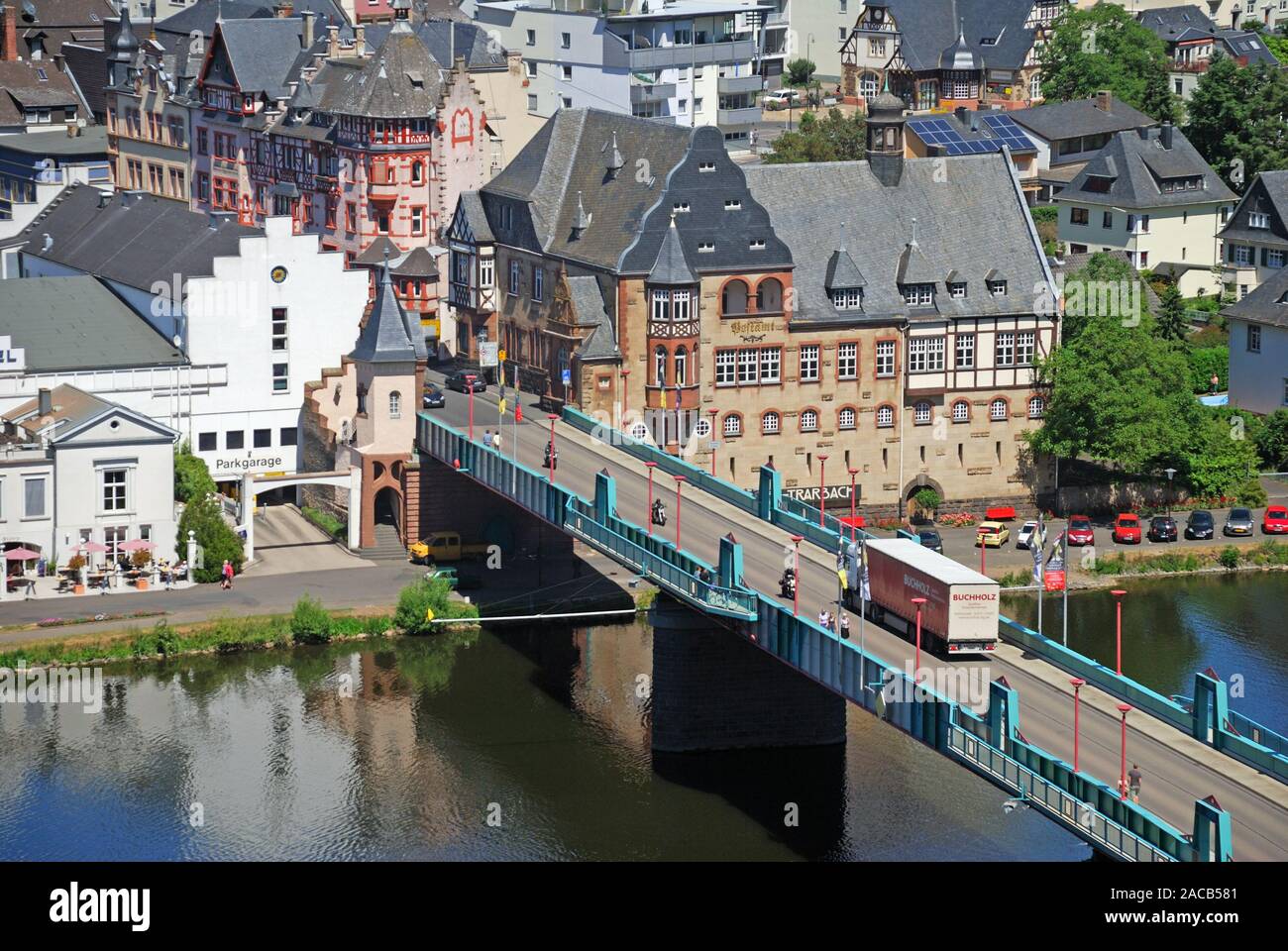 Traben-Trarbach, district of Traben, Moselle, district of Bernkastel-Wittlich, Rhineland-Palatinate, Germany, Europe, PublicGrou Stock Photo