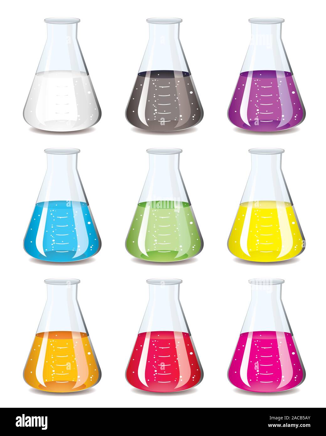 chemistry flask collection Stock Photo Alamy