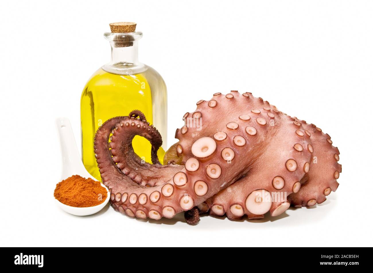 olive oil and octopus Stock Photo Alamy