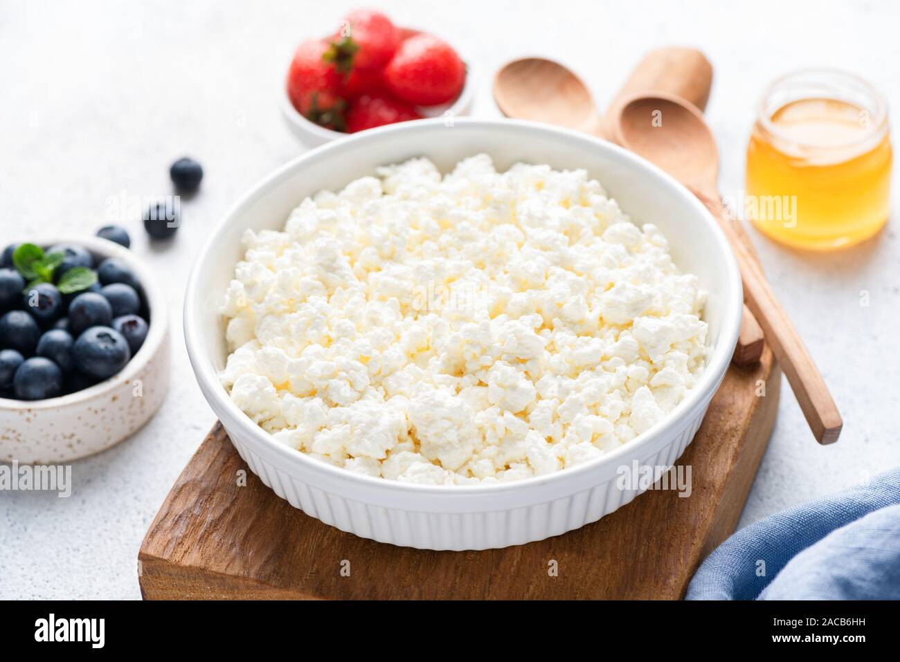 Cottage Cheese Or Ricotta In Bowl Healthy Food Dairy Product