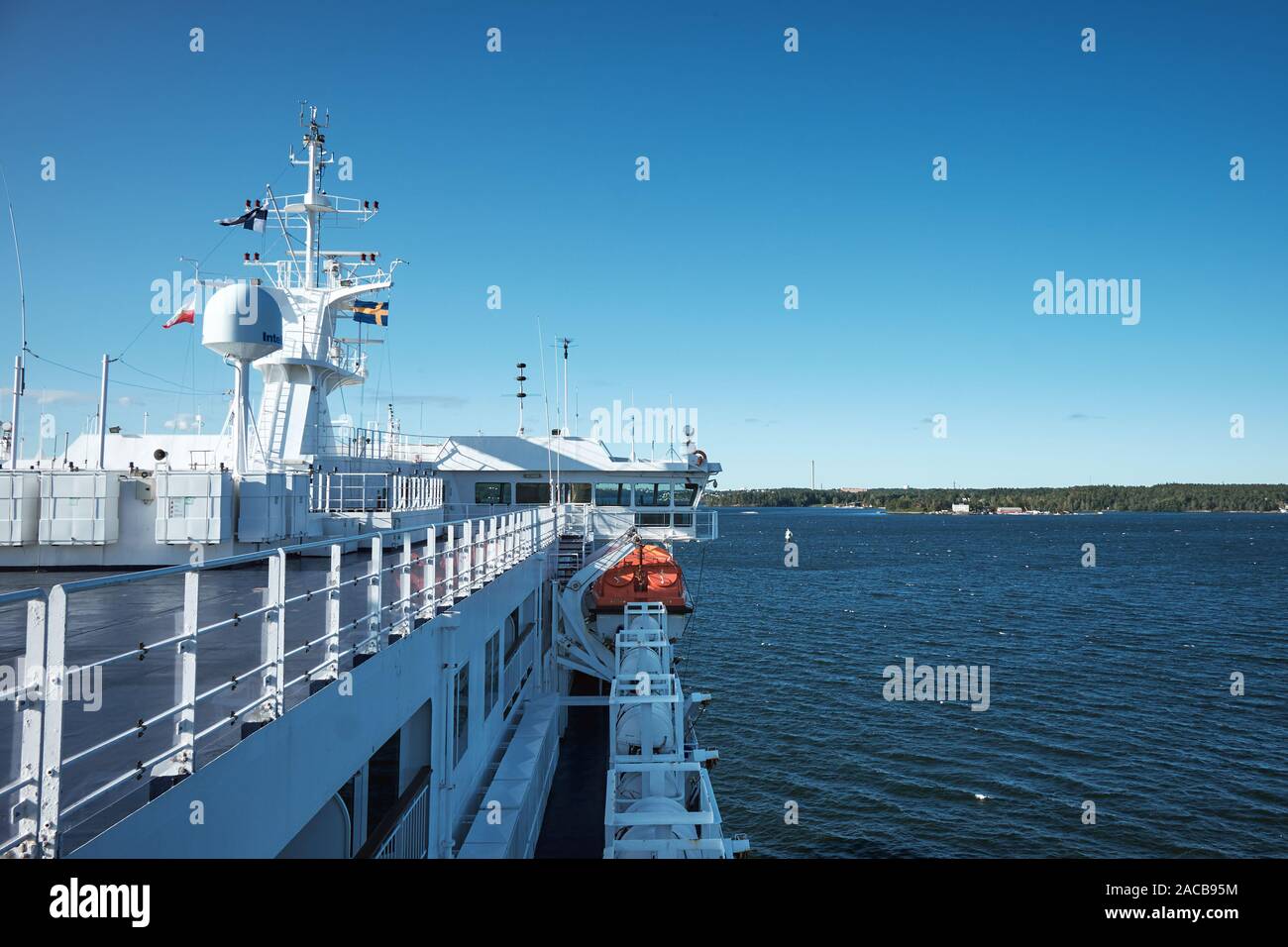 The Scenery of Baltic Sea from rooftop of a ferry from Helsinki, Finland to Stockholm, Sweden The Scenery of Baltic Sea from rooftop of a ferry from Helsinki, Finland to Stockholm, Sweden