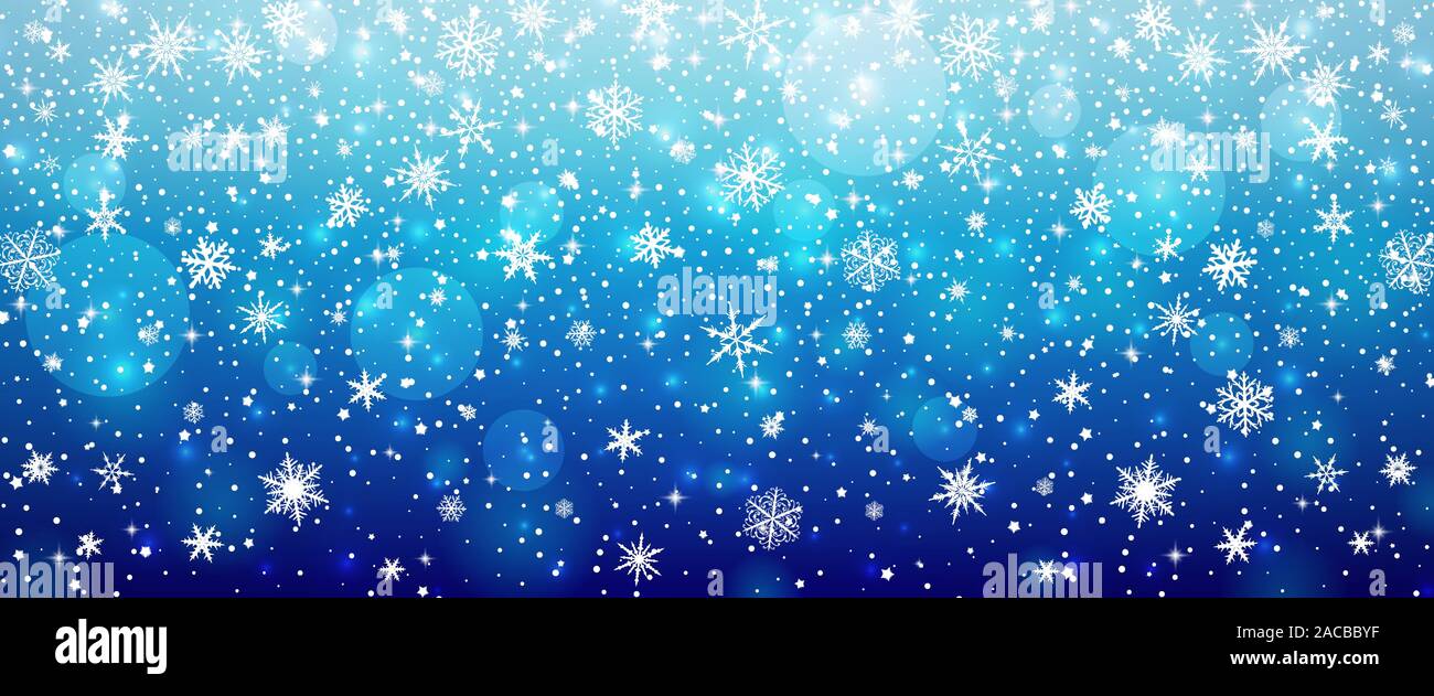 Abstract winter background with snowflakes vector Stock Vector