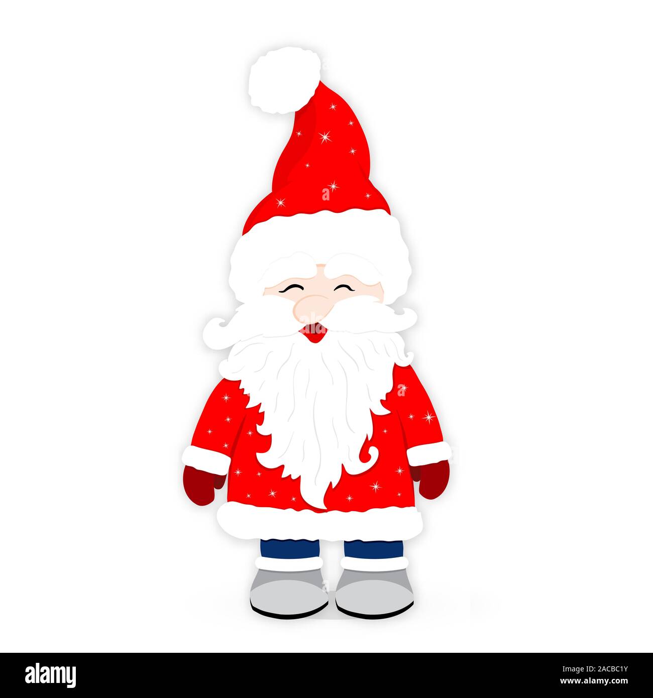 Santa Clause isolated on white background vector Stock Vector Image ...
