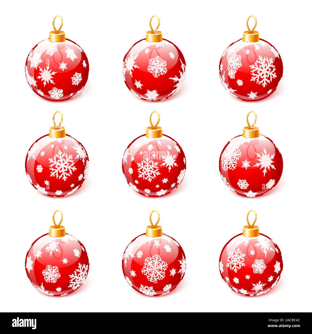 Set of Christmas balls isolated on white background vector Stock Vector ...