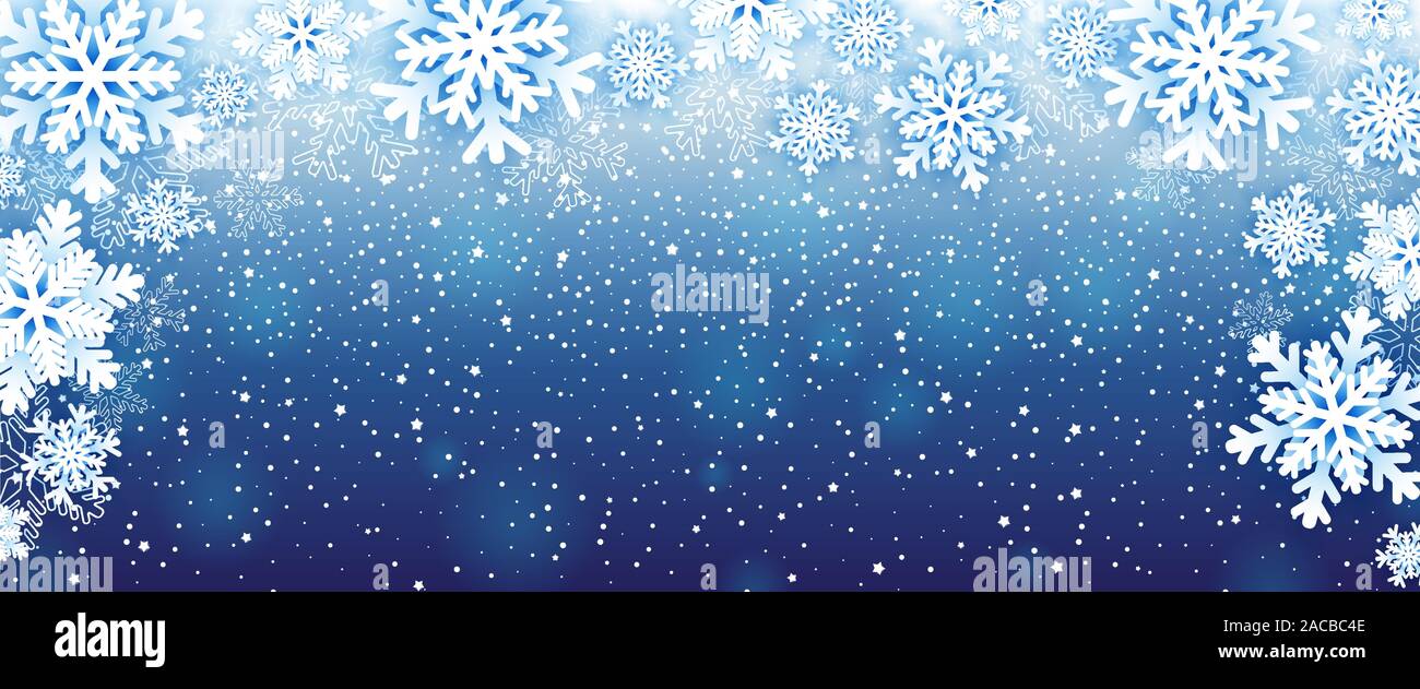 Winter background with snowflakes. Vector illustration Stock Vector ...