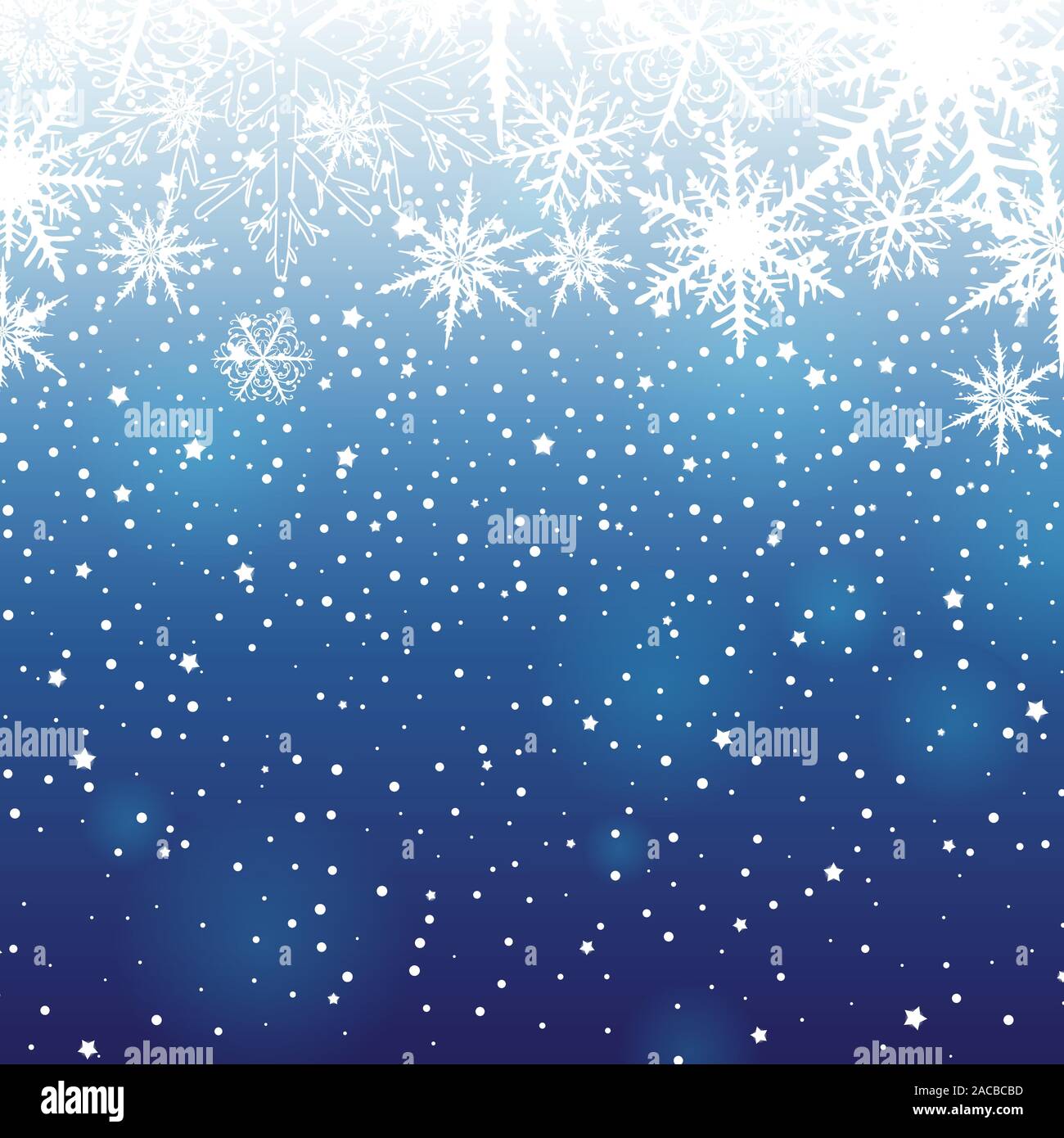Winter background with snowflakes frame. Vector illustration Stock ...