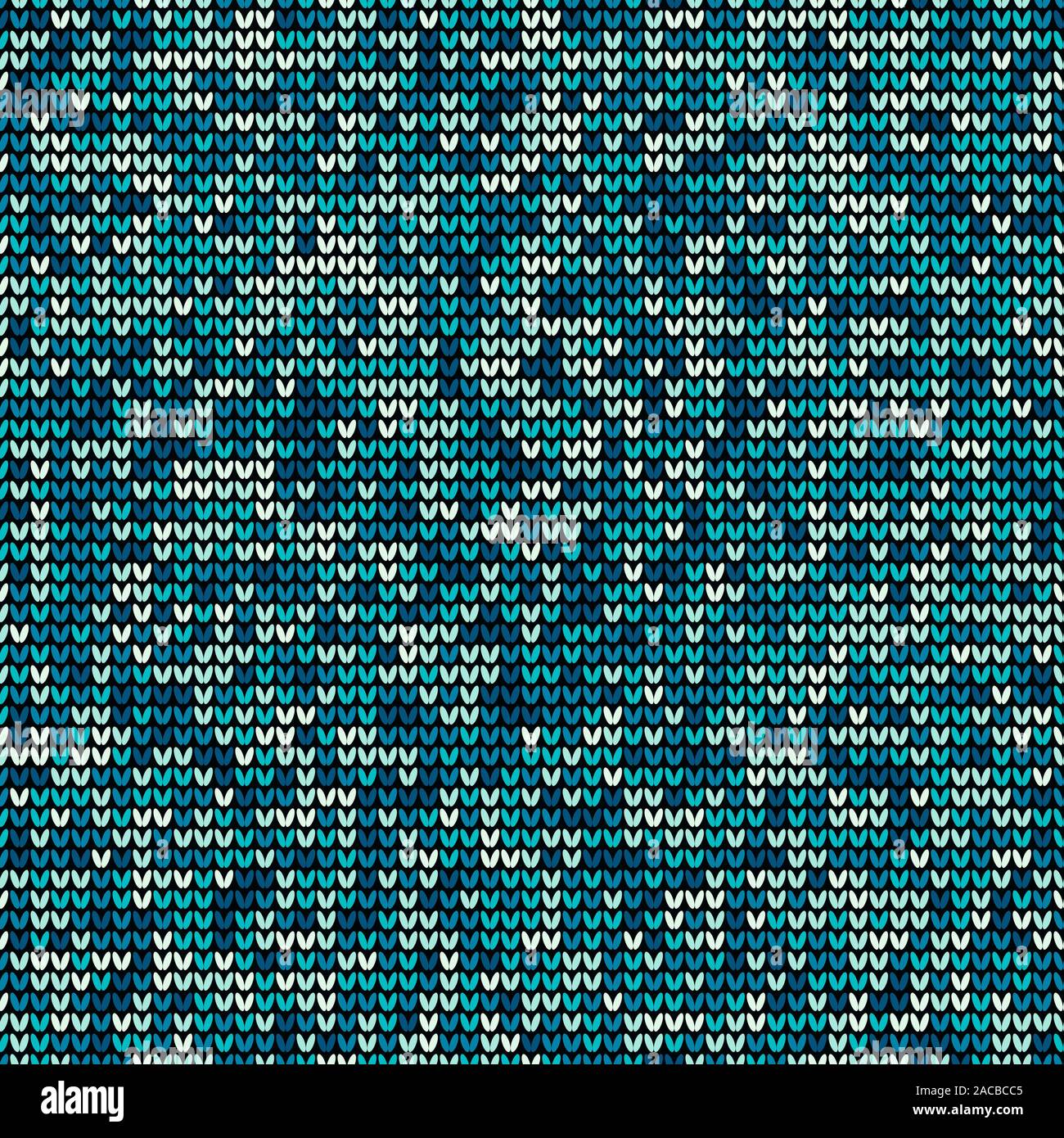 Blue knitting seamless pattern background vector Stock Vector Image ...