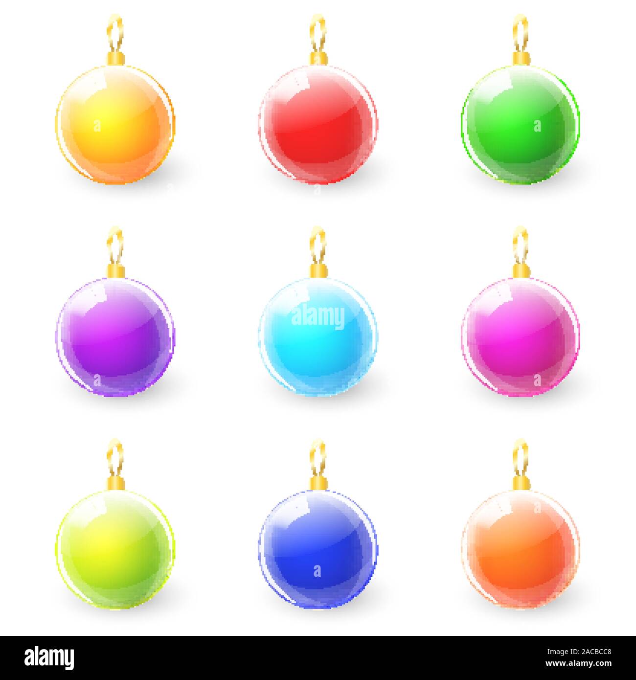 Vector set of colorful christmas ball Stock Vector Image & Art - Alamy