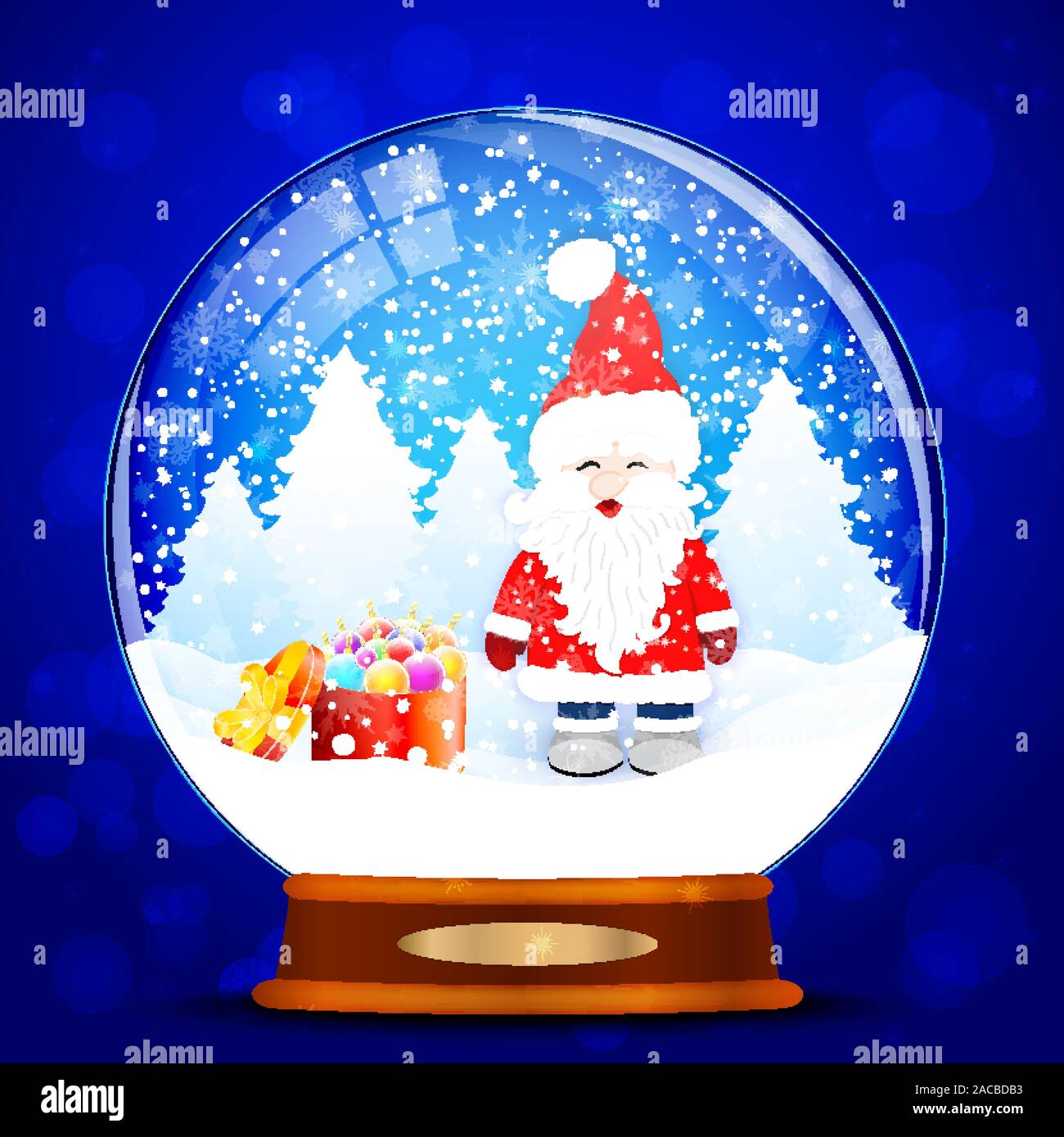 Santa claus snowglobe Stock Vector Images Alamy