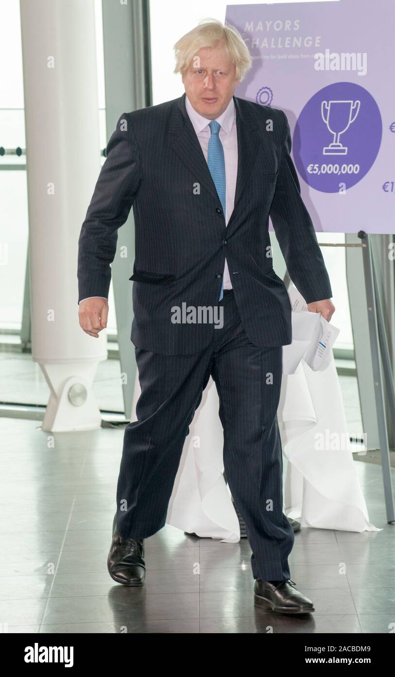 The Mayor of London Boris Johnson launching the Mayor's challenge of European cities at London's City Hall. Stock Photo