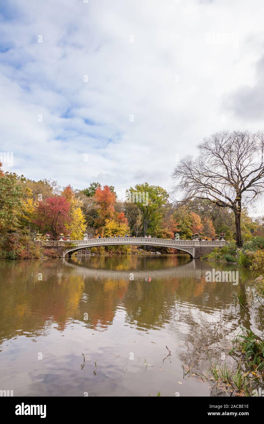 Bow Bridge in Fall, Central park, New York City, United States of ...