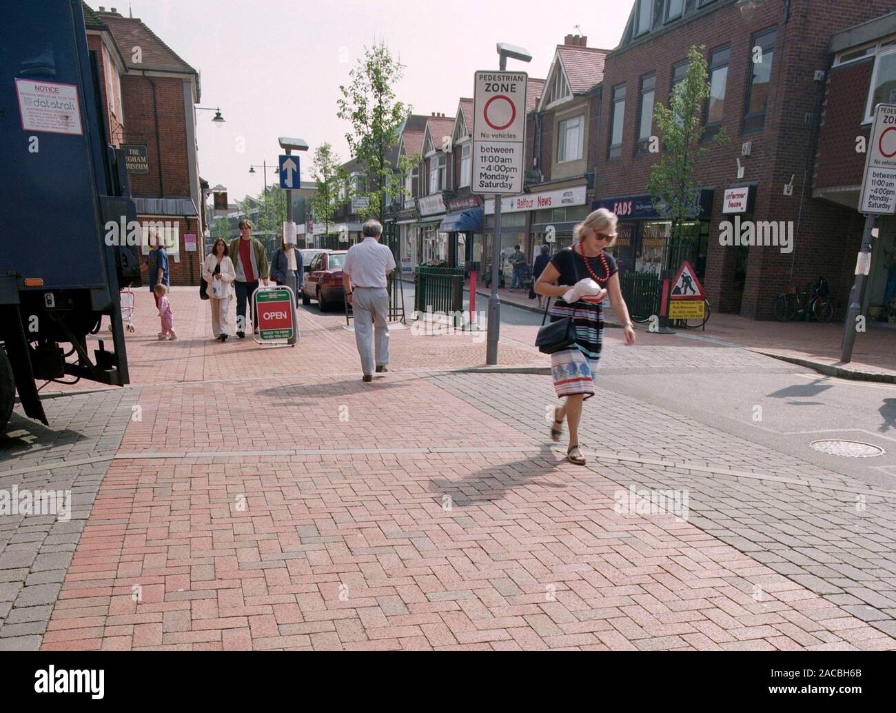 Street scenes of Egham Town centre, in 1994, Surrey, South East England