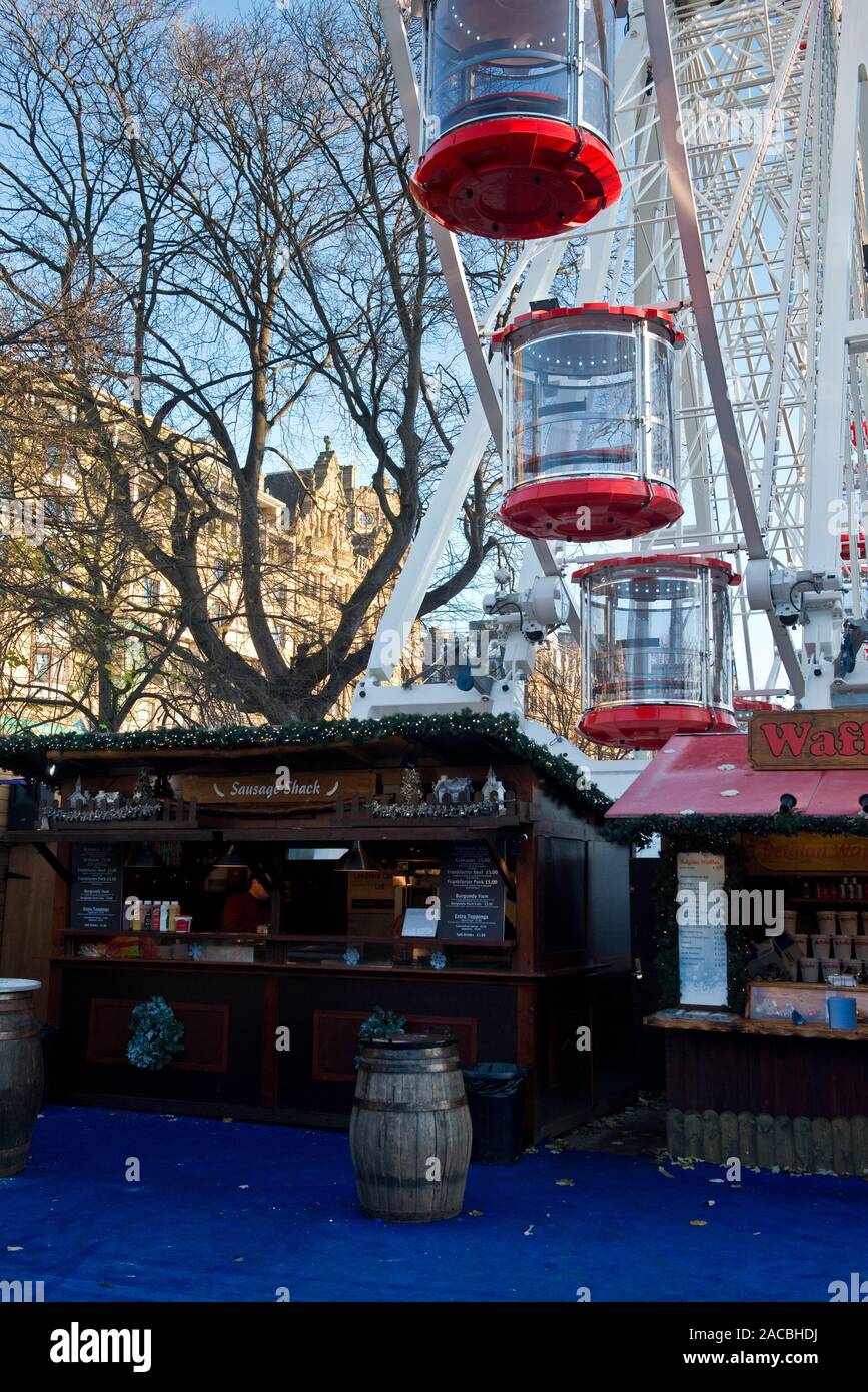 Big Wheel fairground ride. Edinburgh Christmas Market and Fair