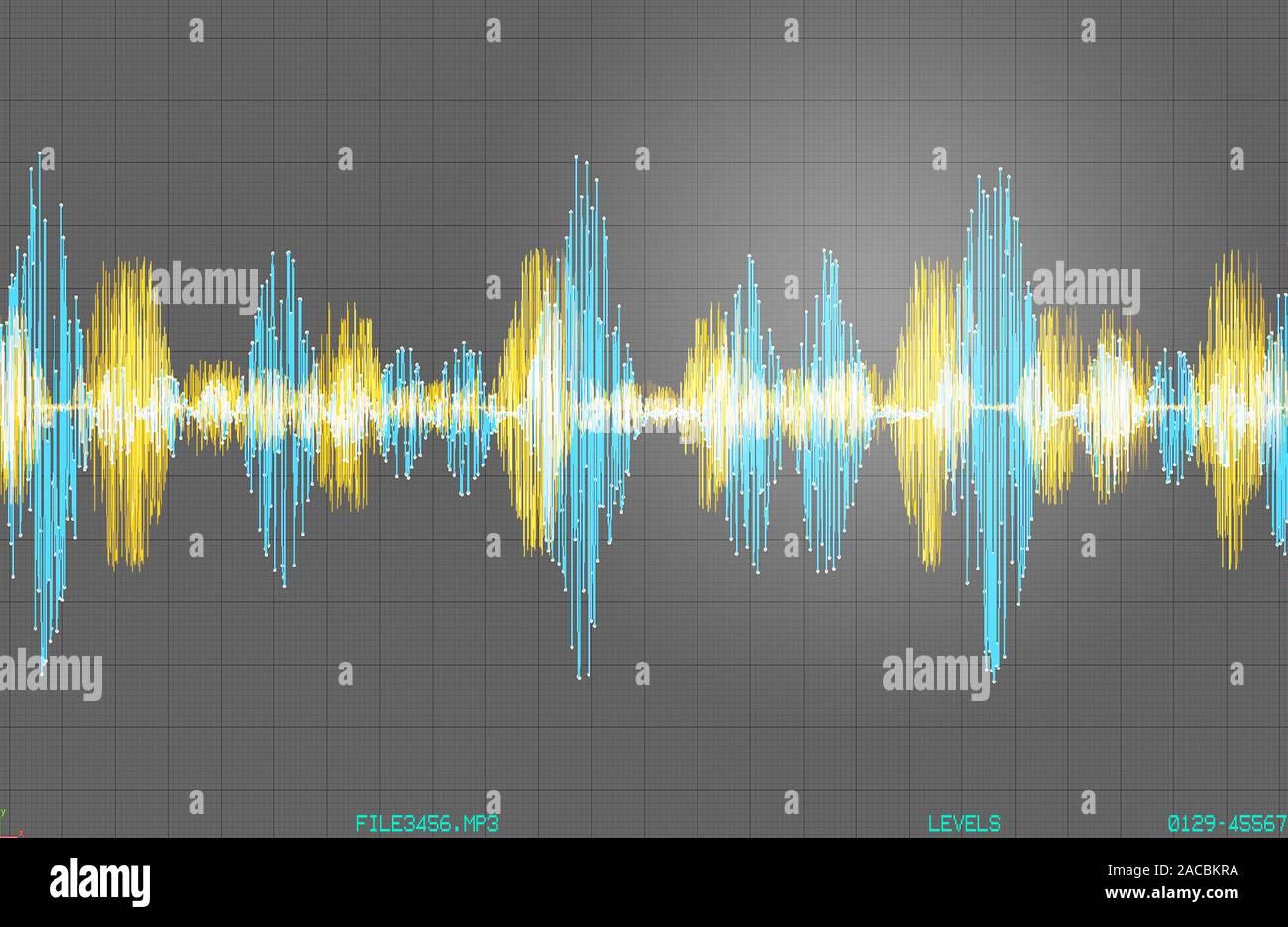 Voicewave Visualization voice recognition waveform and spectrum illustration Stock Photo - Alamy