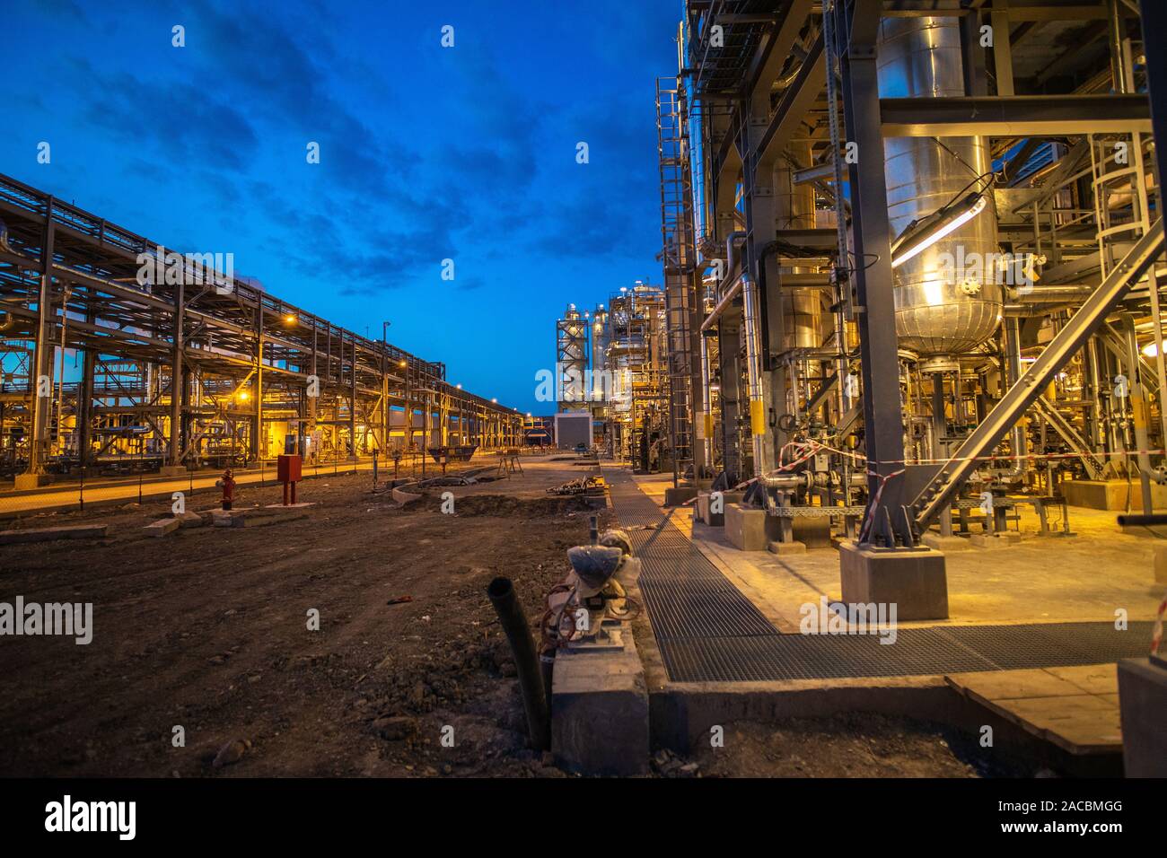 oil and gas processing facilities at the factory Stock Photo Alamy