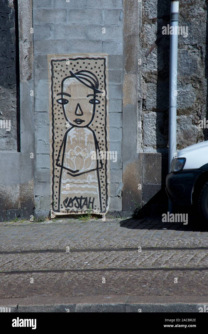 Street art and Graffiti in Porto, Portugal Stock Photo