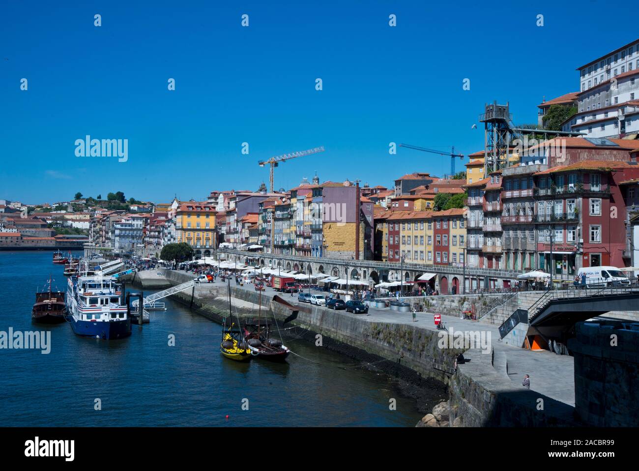 The Douro river Port at Porto  Portugal Stock Photo