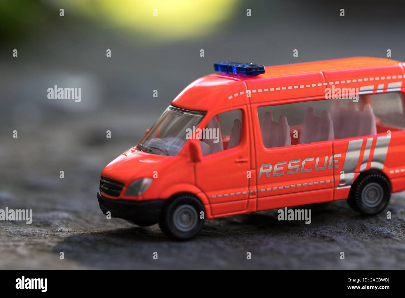 The Model Rescourse Car rescue car miniature concept background Stock Photo - Alamy