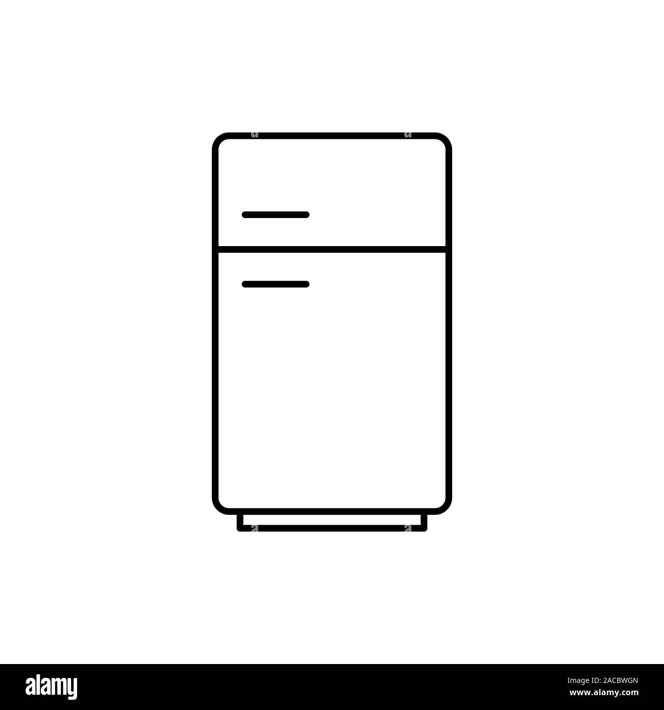 Refrigerator icon line style simple design.Vector eps10 Stock Vector