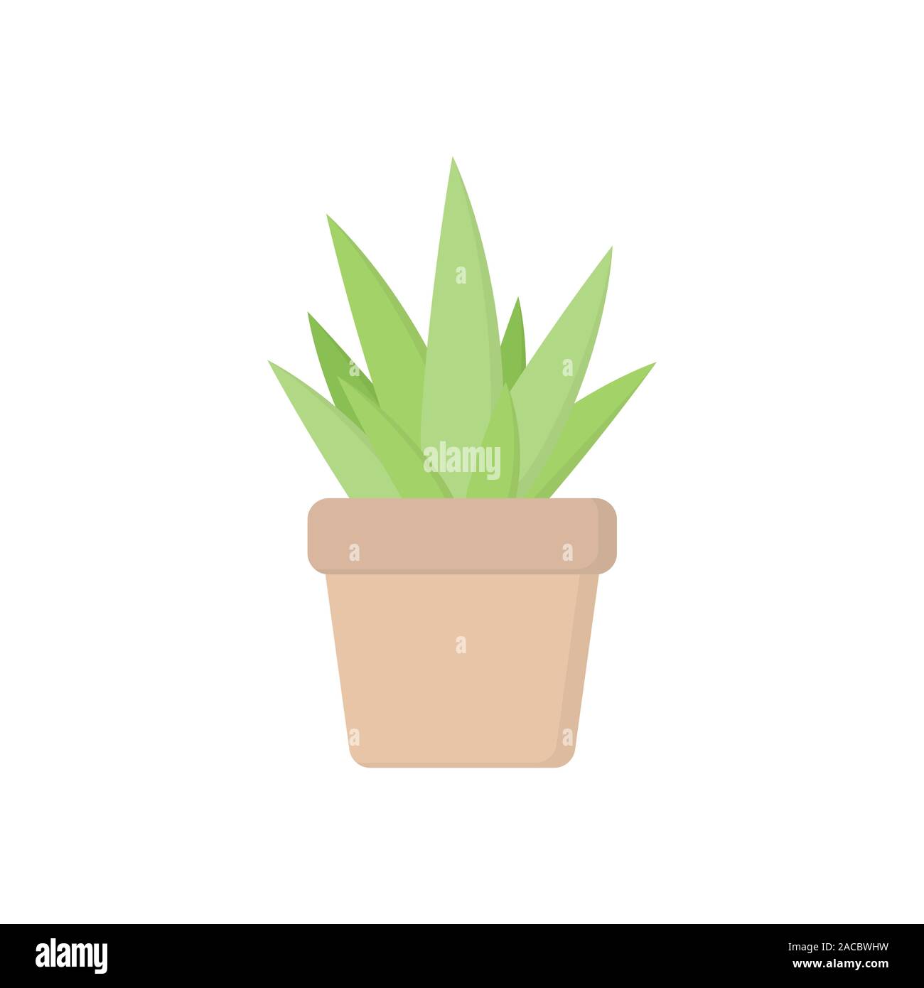Aloe icon flat style simple design. Vector eps10 Stock Vector