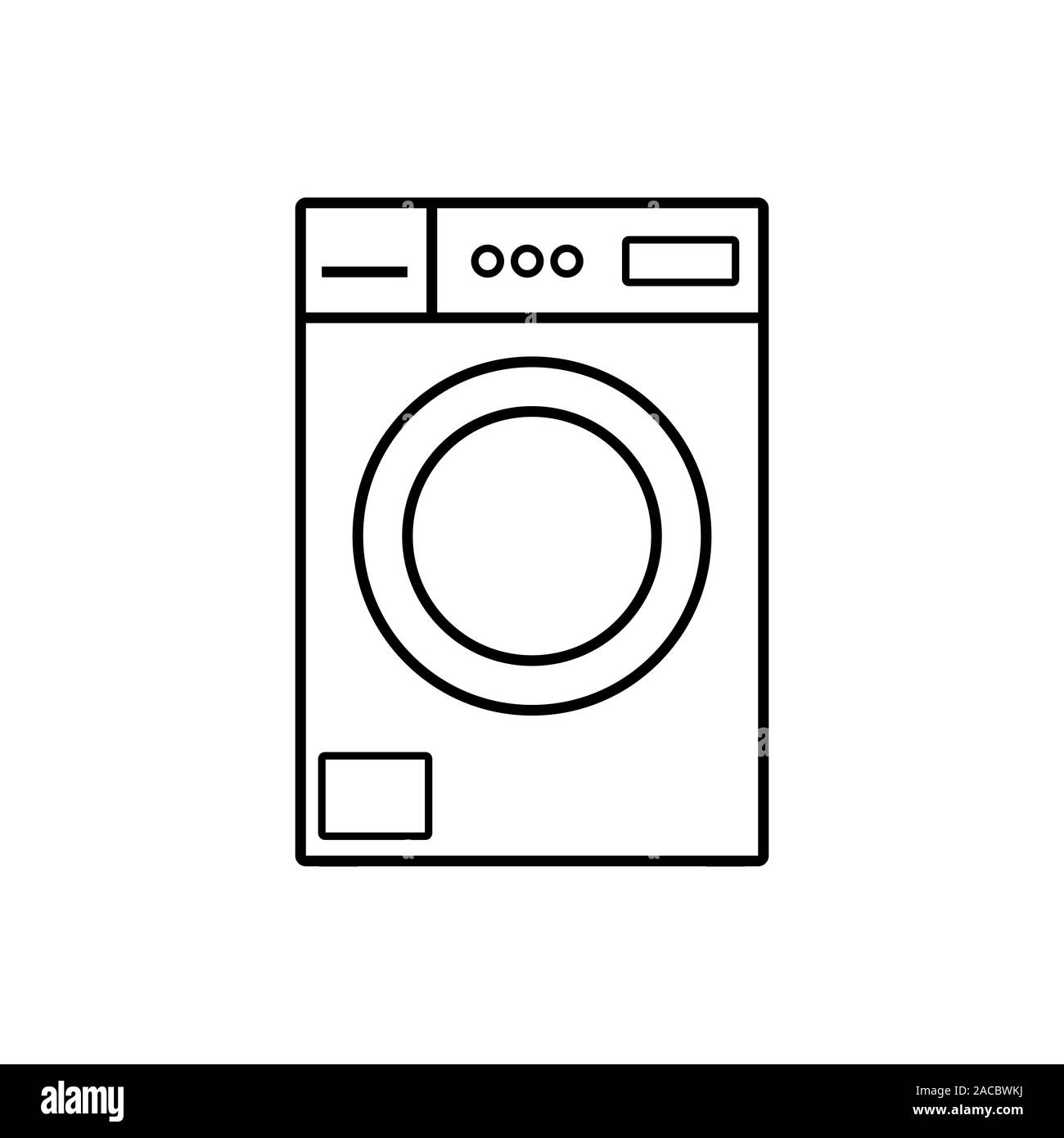 Washing machine icon line style. Vector eps10 Stock Vector