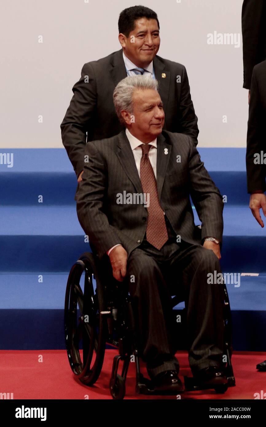 Madrid, Spain; 12/02/2019.- Lenin Moreno Ecuador presidente during the first do of COOP 25 Chile Held in Madrid, Spain.Photo: Juan Carlos Rojas/Picture Alliance | usage worldwide Credit: dpa picture alliance/Alamy Live News Stock Photo