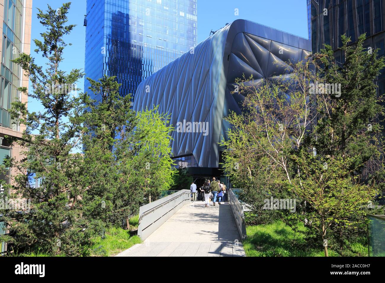 High Line Park, The Shed Cultural Center, Hudson Yards, Manhattan, New York City, New York, USA Stock Photo
