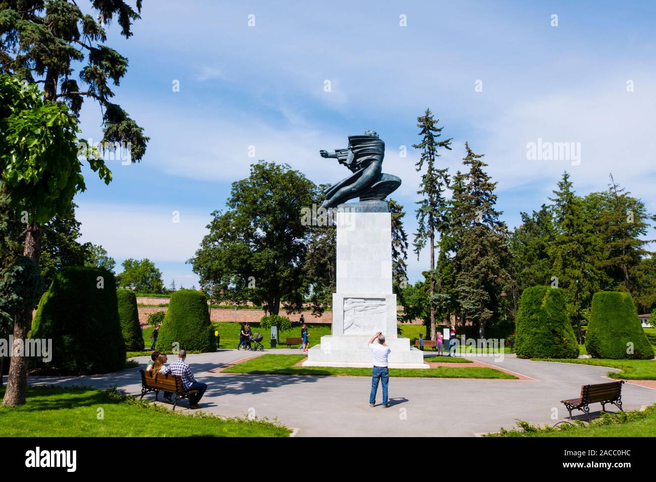 Spomenik zahvalnosti Francuskoj, Monument of Gratitude to France, Kalemegdan, Belgrade, Serbia Stock Photo
