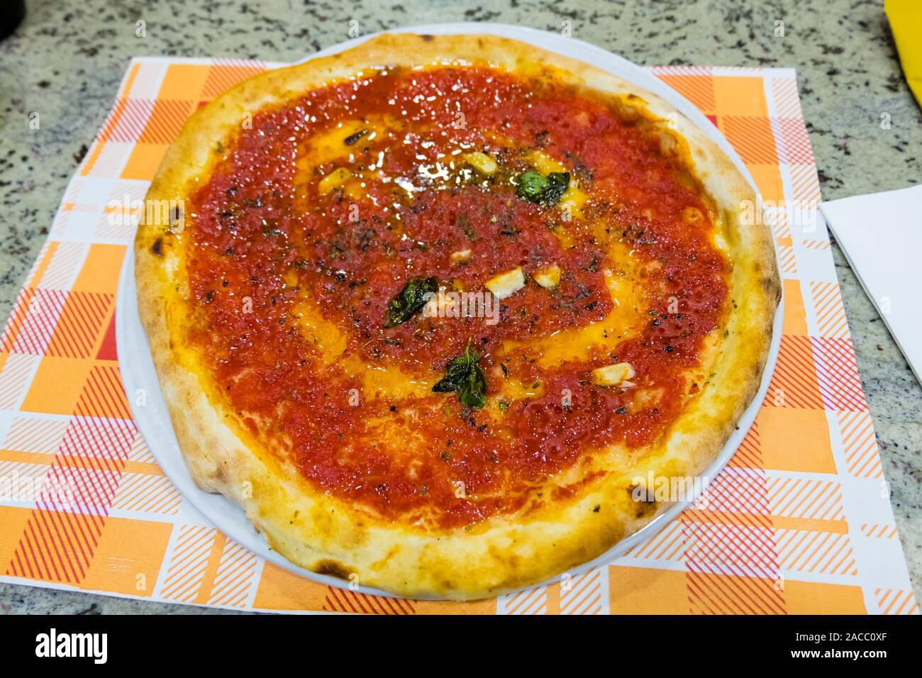 Pizza Marinara, Naples, Italy Stock Photo Alamy