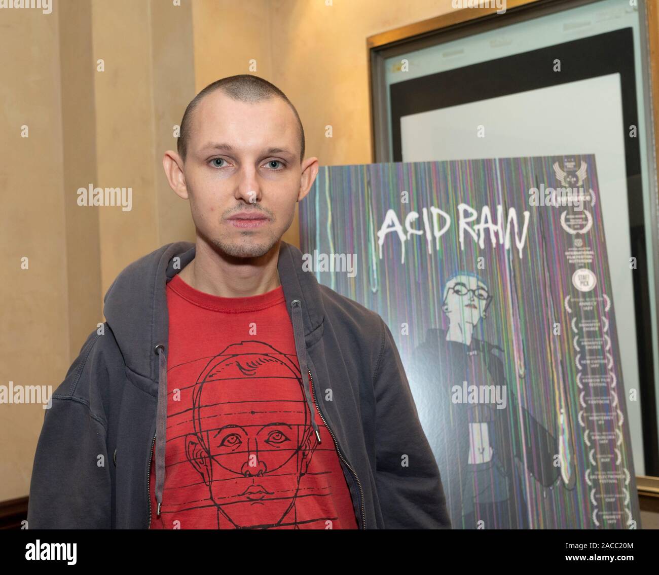 New York, NY - December 1, 2019: Director Tomek Popakul attends screening of Acid Rain nomited for Academy Awards Best Animated Short Film at Tribeca screening room Stock Photo