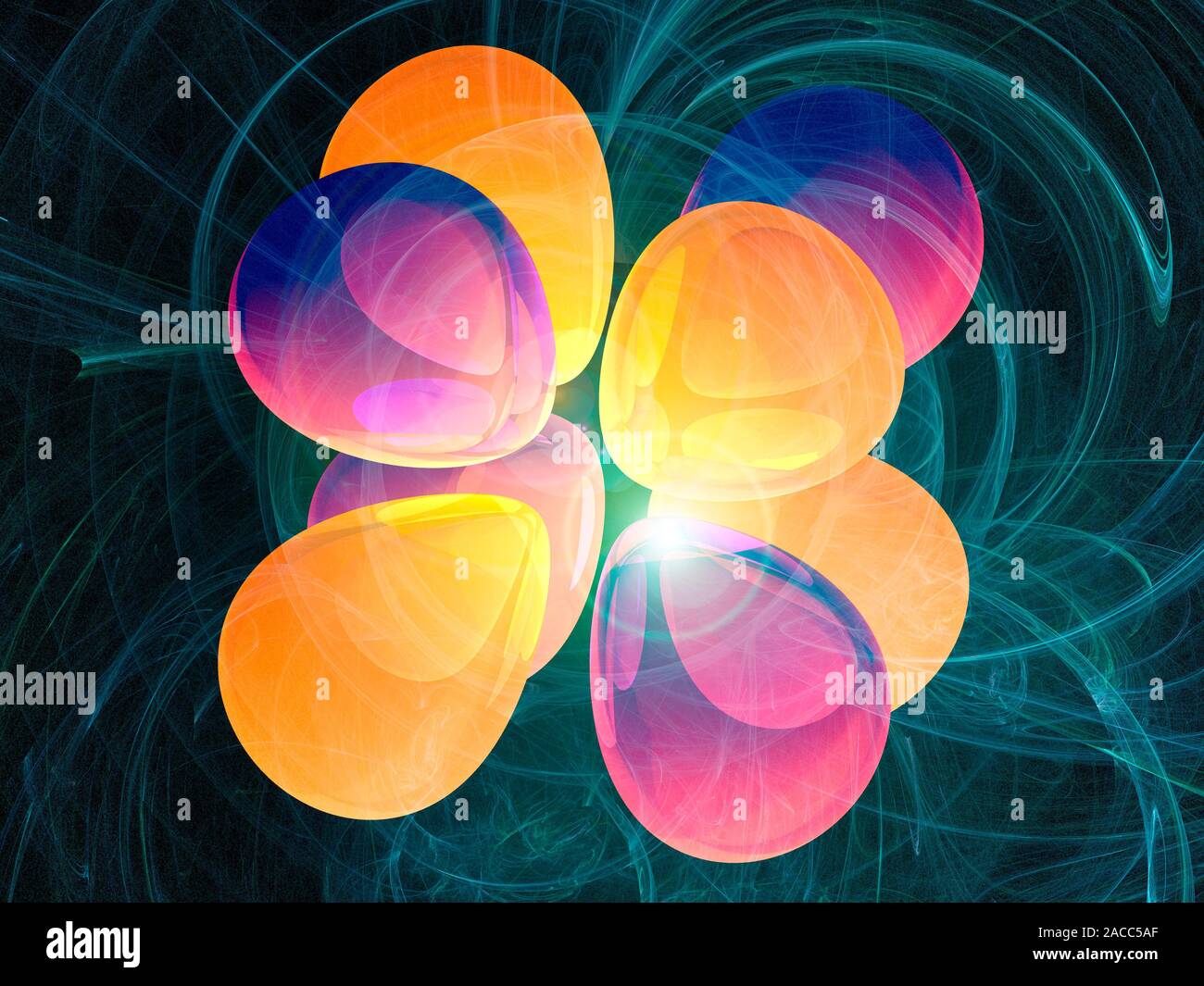 4f2 electron orbital, computer model. An electron orbital is a region ...