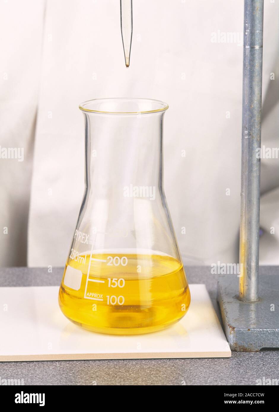 Methyl orange indicator. Organic dye used as an acidbase indicator