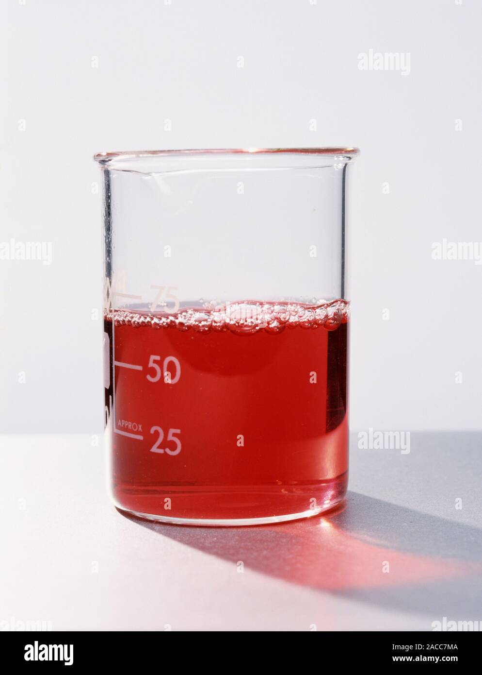 Blackcurrant juice indicator in an acidic solution (image 1 of 2