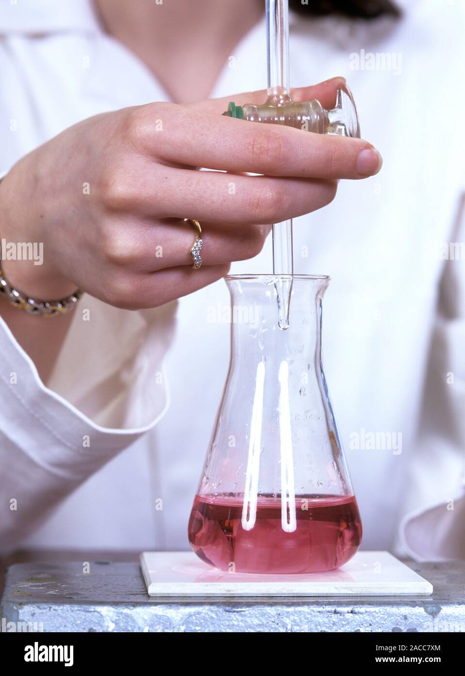 Alkaline titration using methyl orange. Endpoint of a titration using
