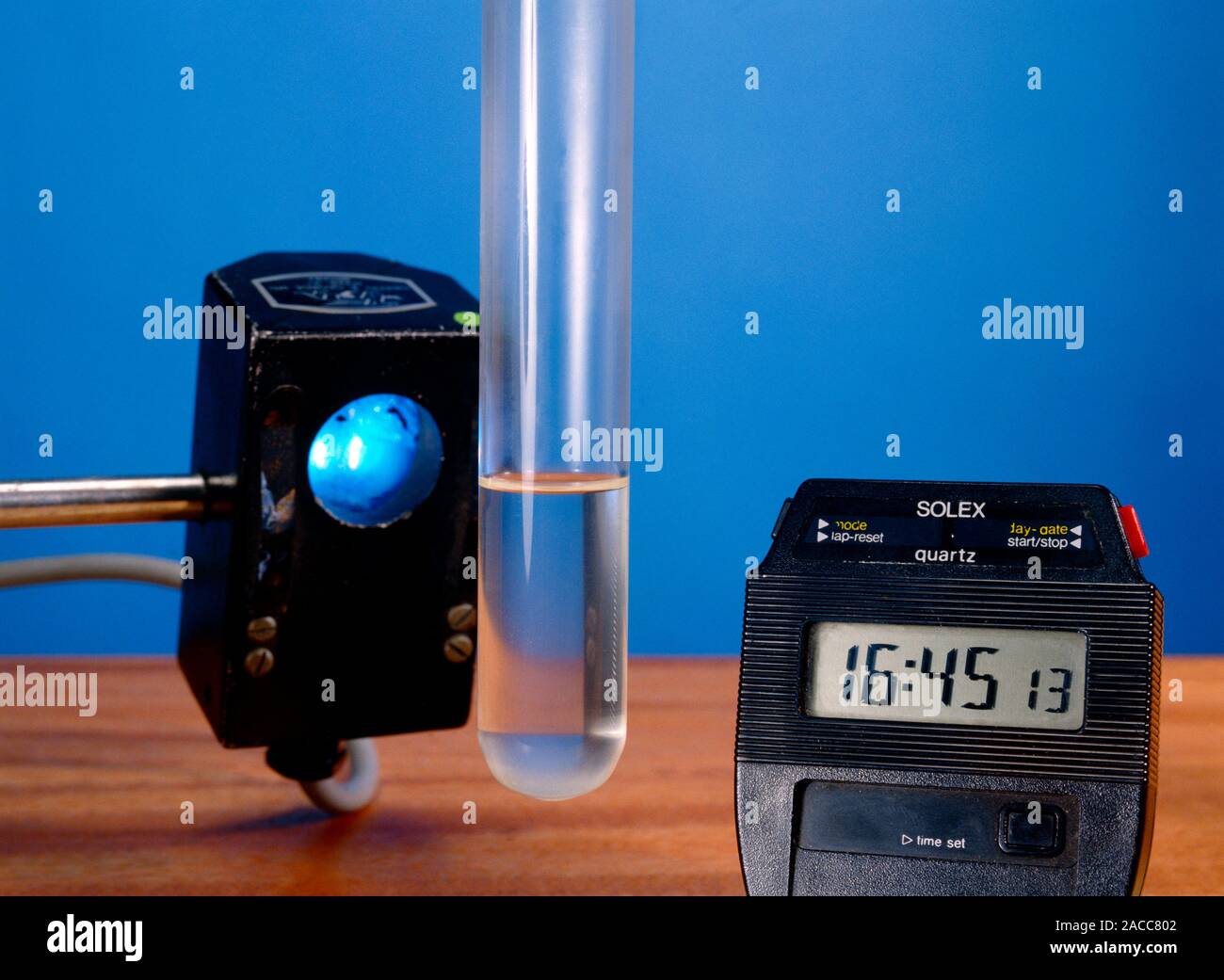 Alkane decolourisation of bromine water. Image 3 of 3. End result of