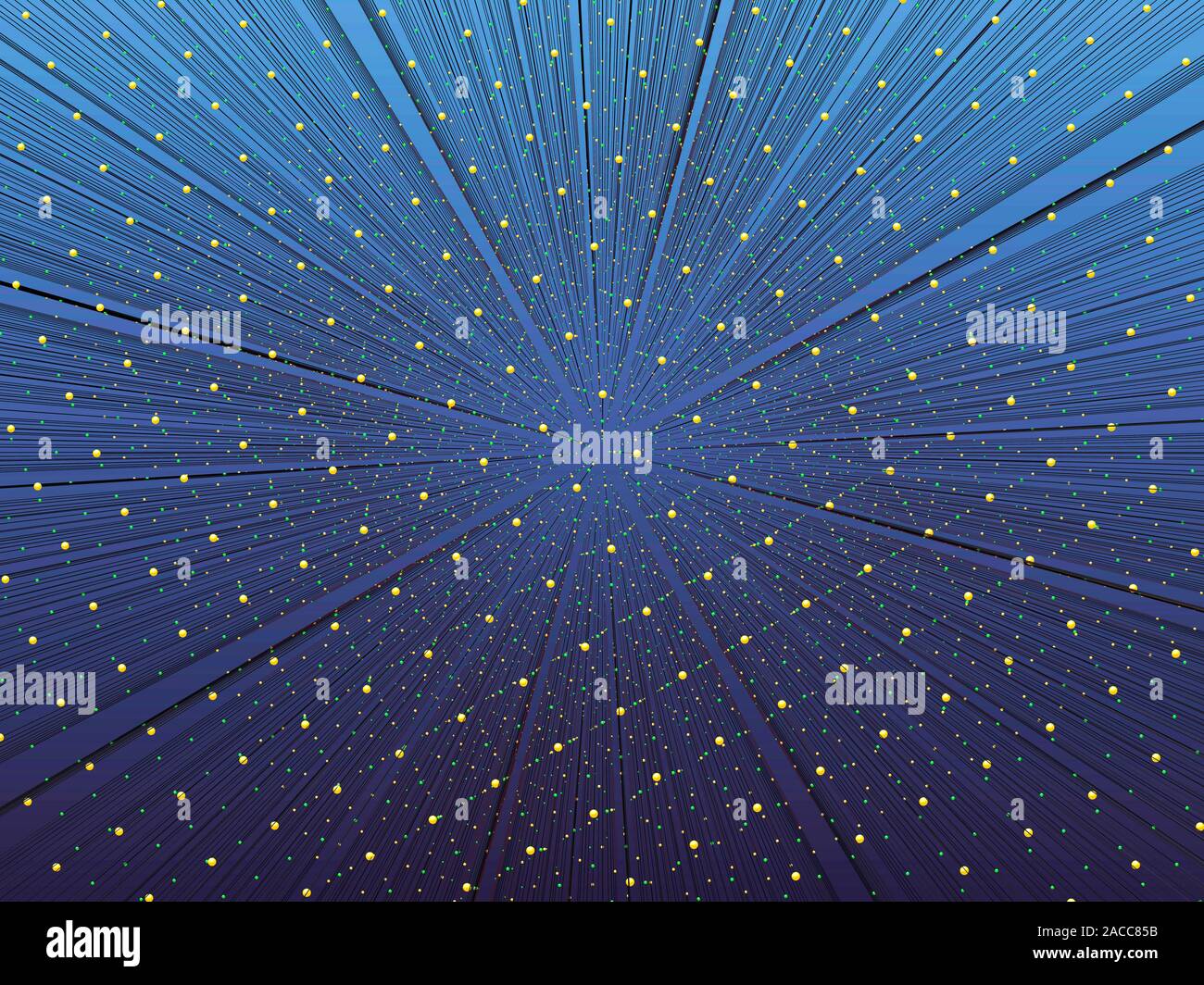 Molecular model. Computer model of the molecular structure of a crystal, used to demonstrate