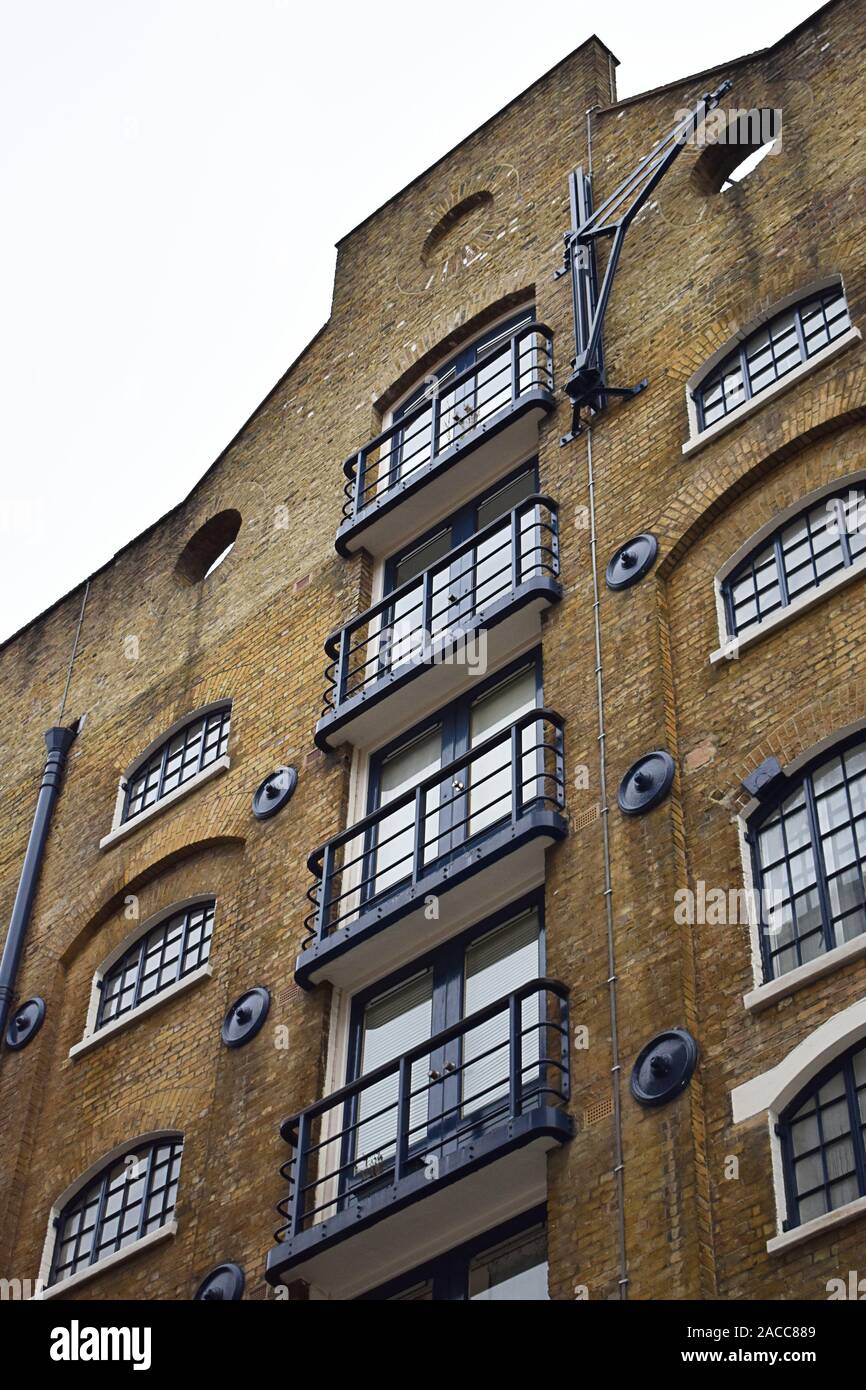 Converted Quayside building Apartment Block at Bermondsey, beside the