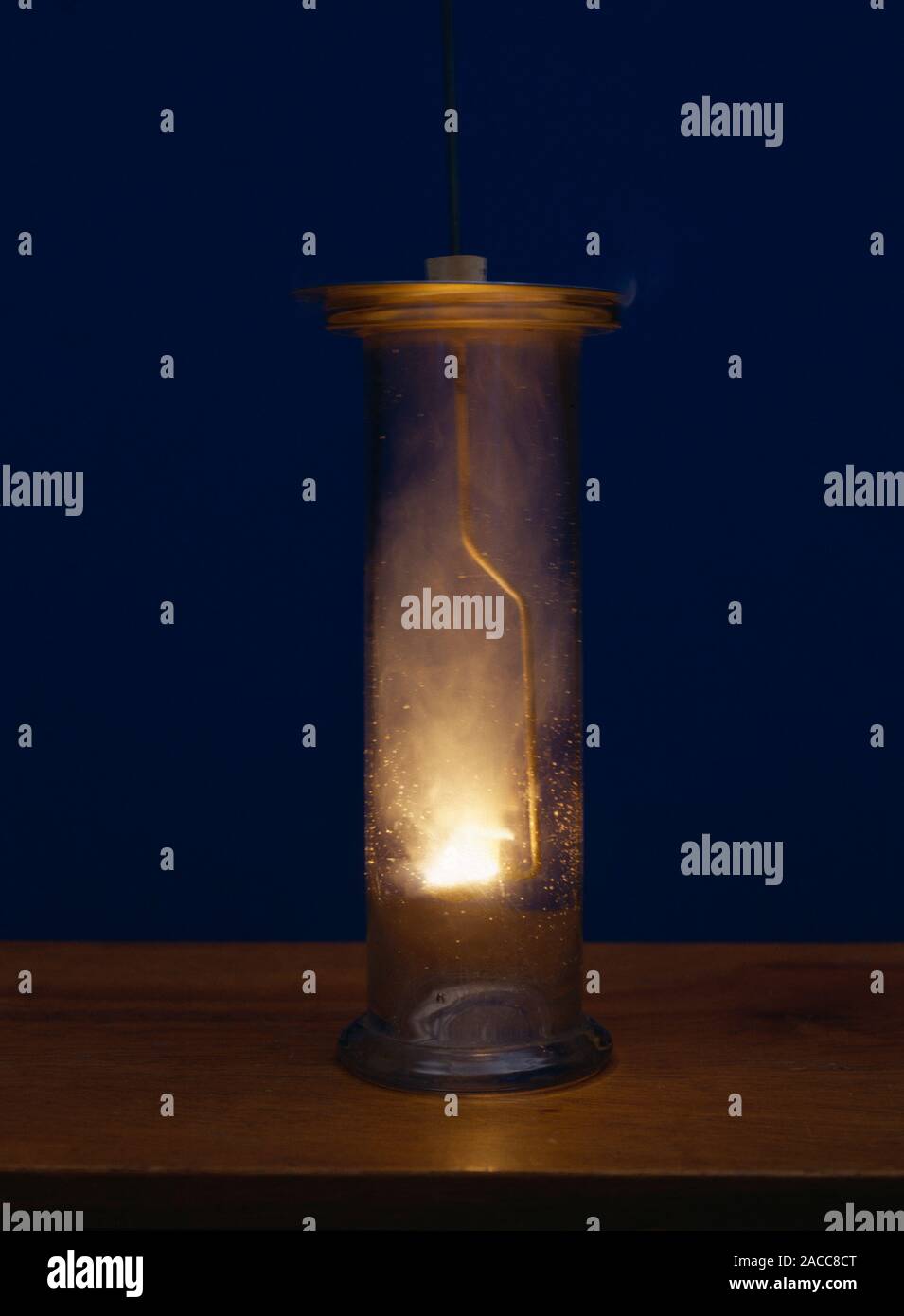 Sodium burning in pure oxygen, image 1 of 2. This is an exothermic