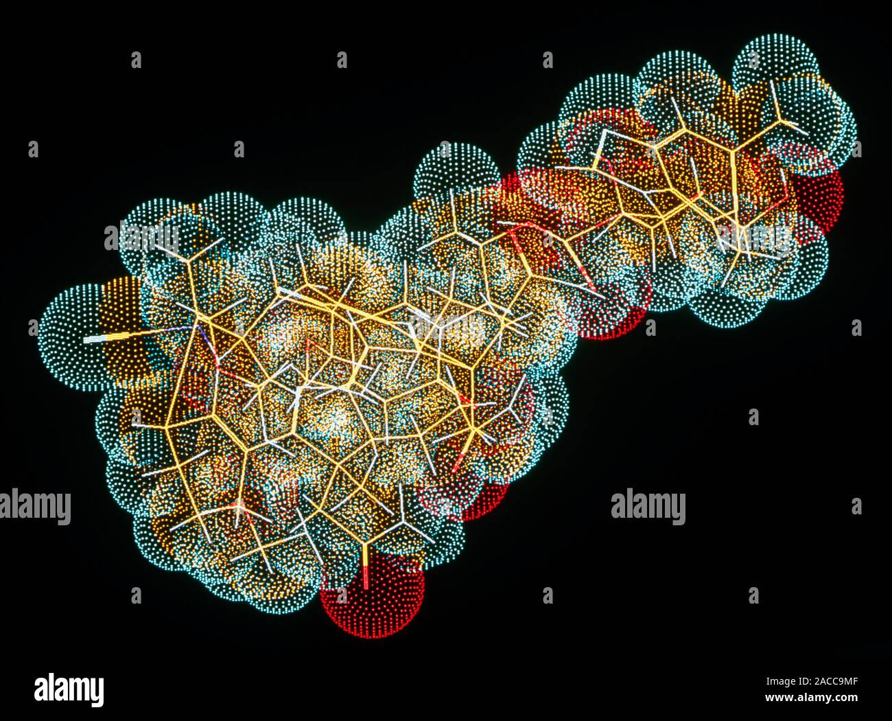 Vitamin B12. Molecular model of vitamin B12, also called cyanocobalamin
