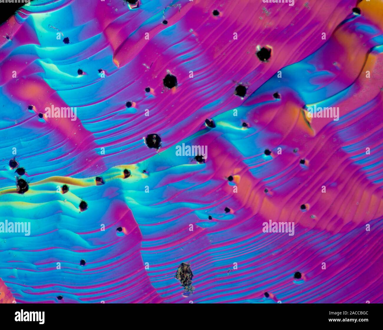 Light micrograph of the surface of a piece of silicon carbide