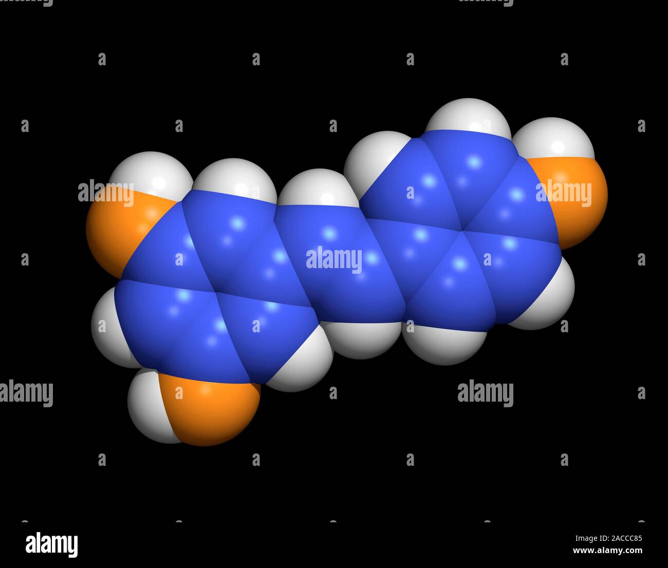 Resveratrol molecule. Computer model of a molecule of resveratrol ...