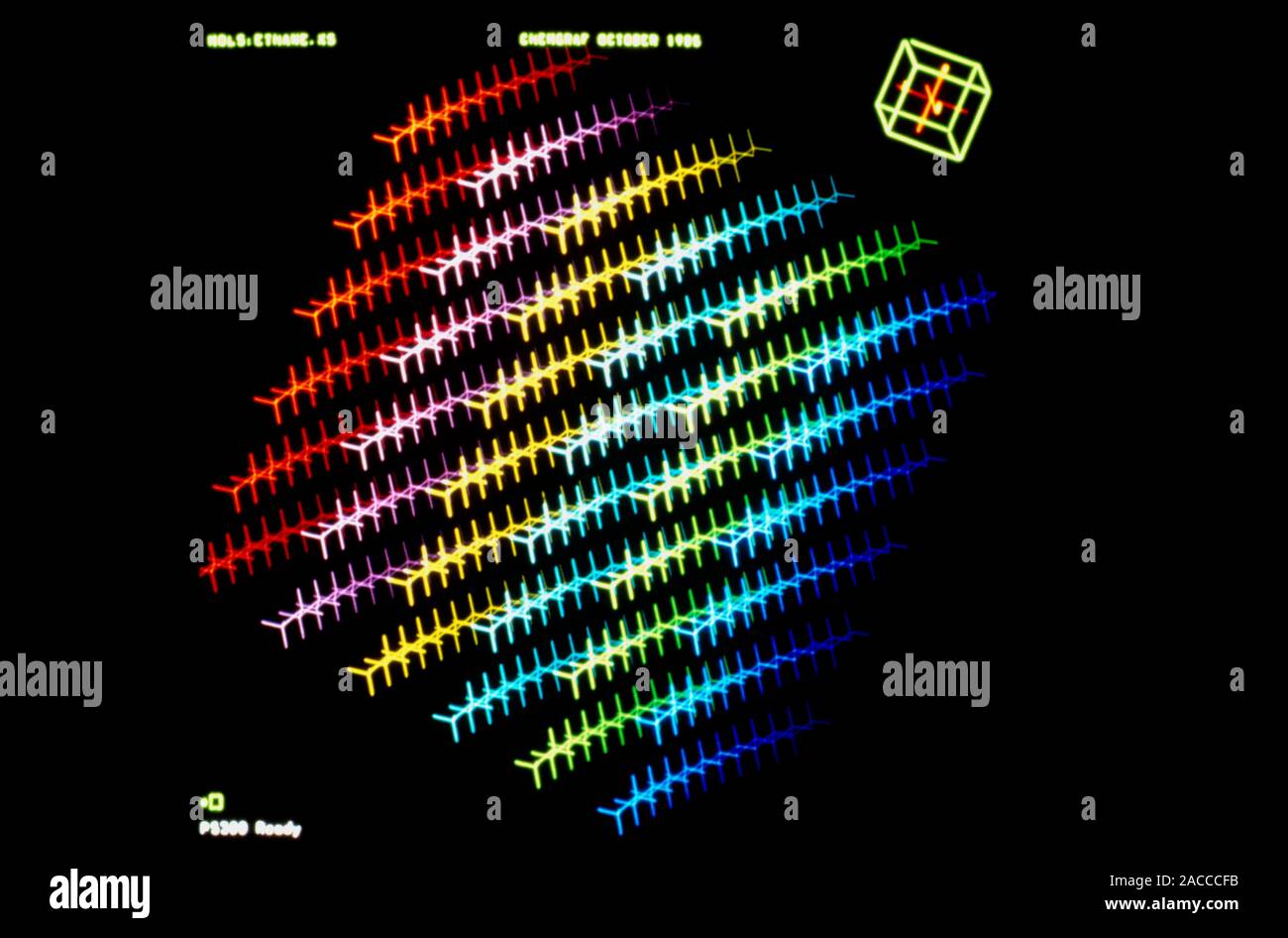Computer graphics representation of the packed chains of the ...