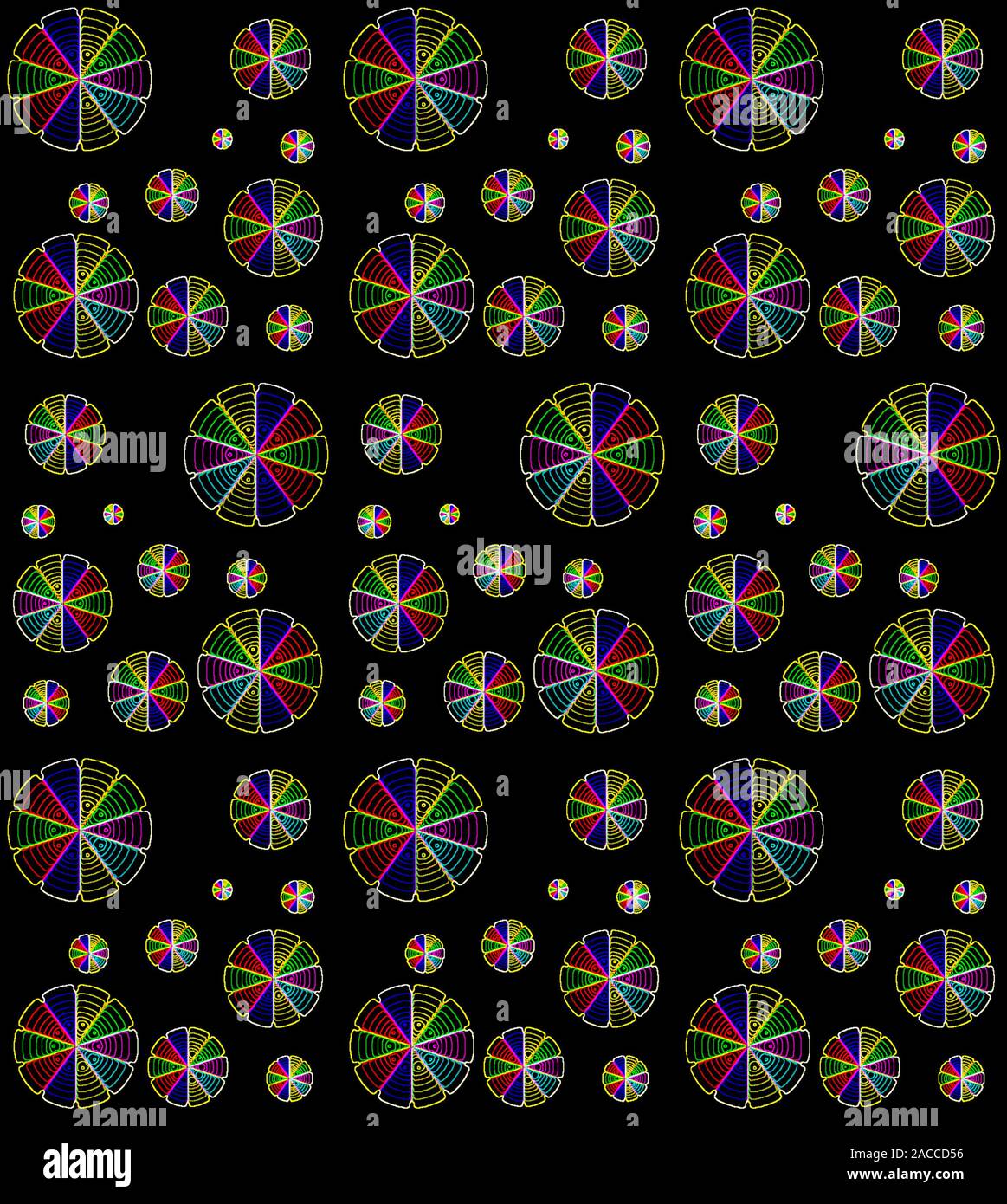 Mathematical artwork. Computer artwork based on polynomial equations ...
