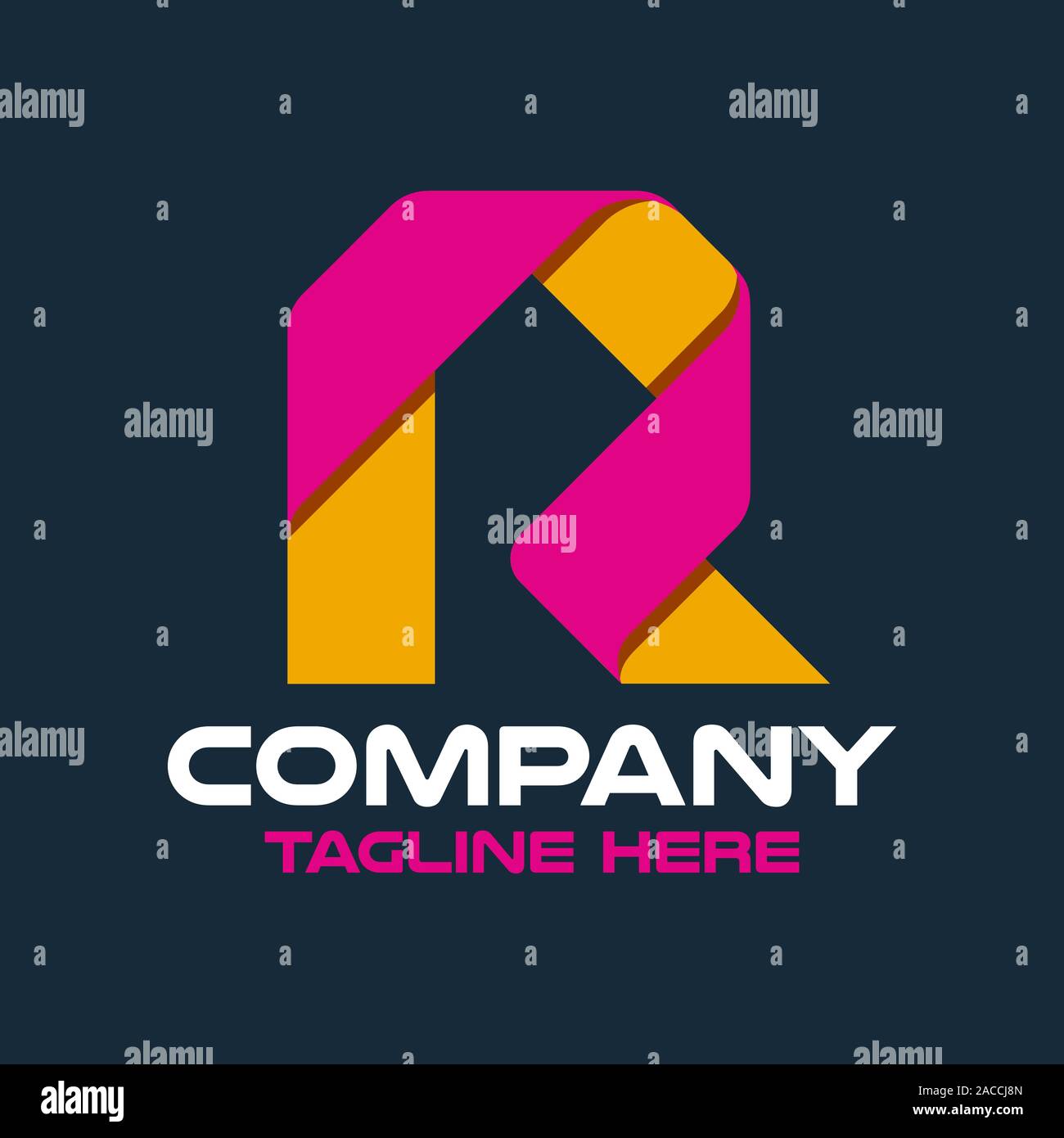 Modern Origami letter R logo. Vector illustration Stock Vector Image ...